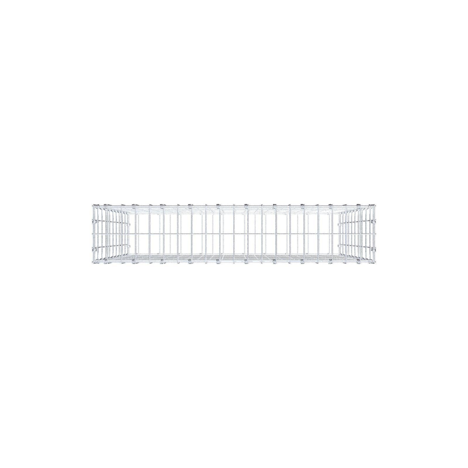Gabione 100 cm x 100 cm x 20 cm (L x H x T), Maschenweite 5 x 10 cm, Spiralring