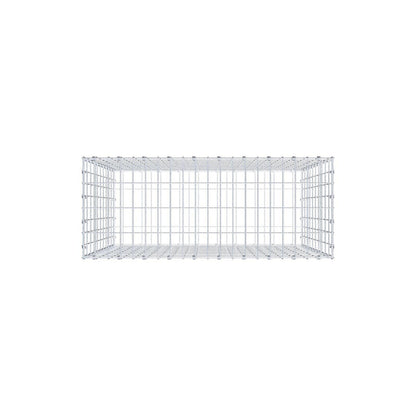 Gabion 100 cm x 100 cm x 40 cm (L x H x D), maskstorlek 5 x 10 cm, spiralring