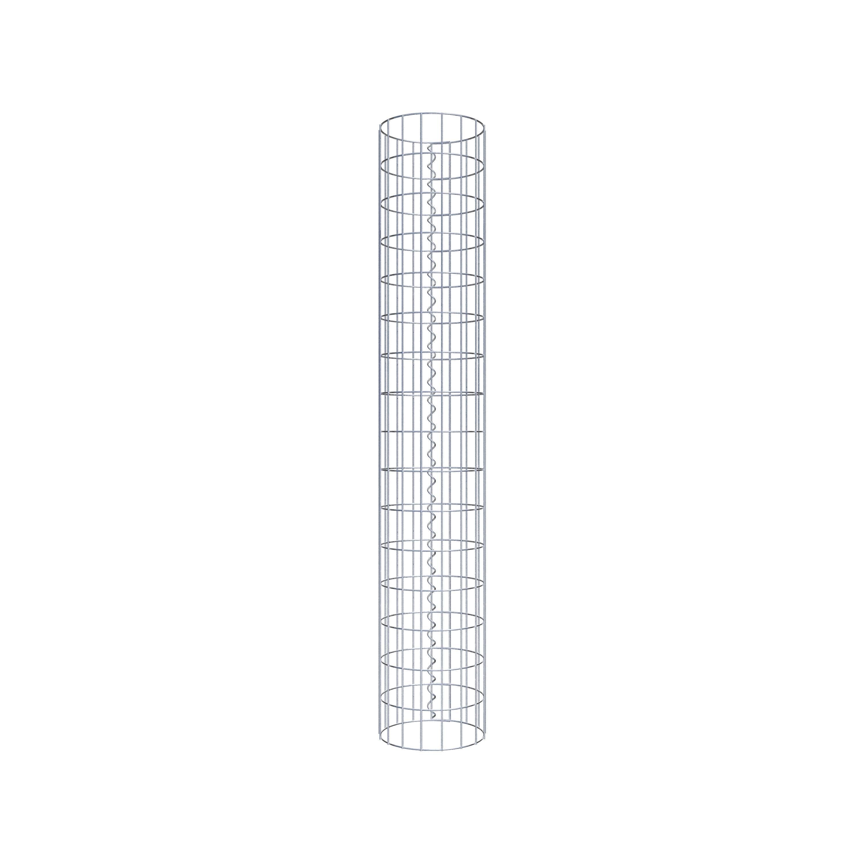 Gabionensäule rund 27 cm Durchmesser, 160 cm Höhe, Maschenweite 5 cm x 10 cm