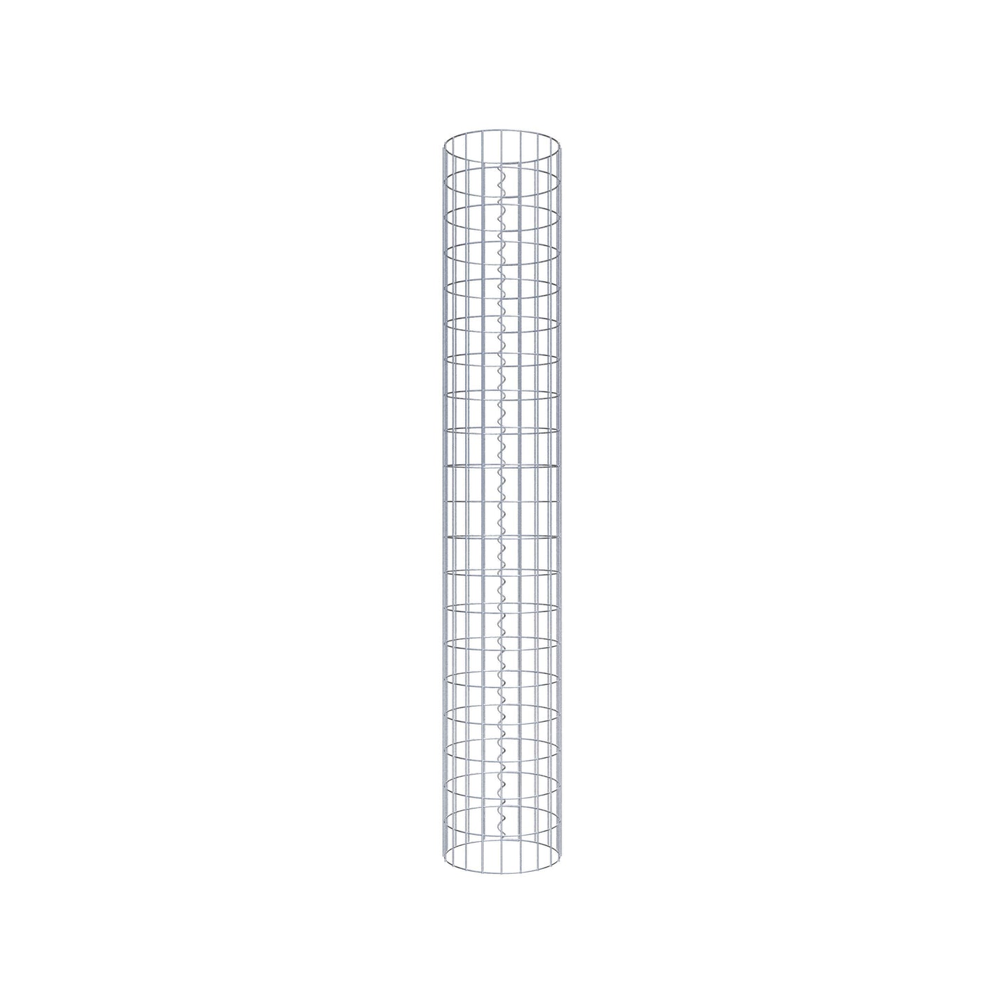 Colonne de gabion ronde 32 cm de diamètre, 200 cm de hauteur, maille 5 cm x 10 cm