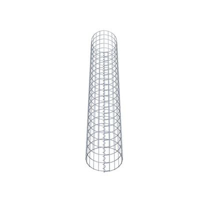 Colonne de gabion ronde 32 cm de diamètre, 200 cm de hauteur, maille 5 cm x 10 cm