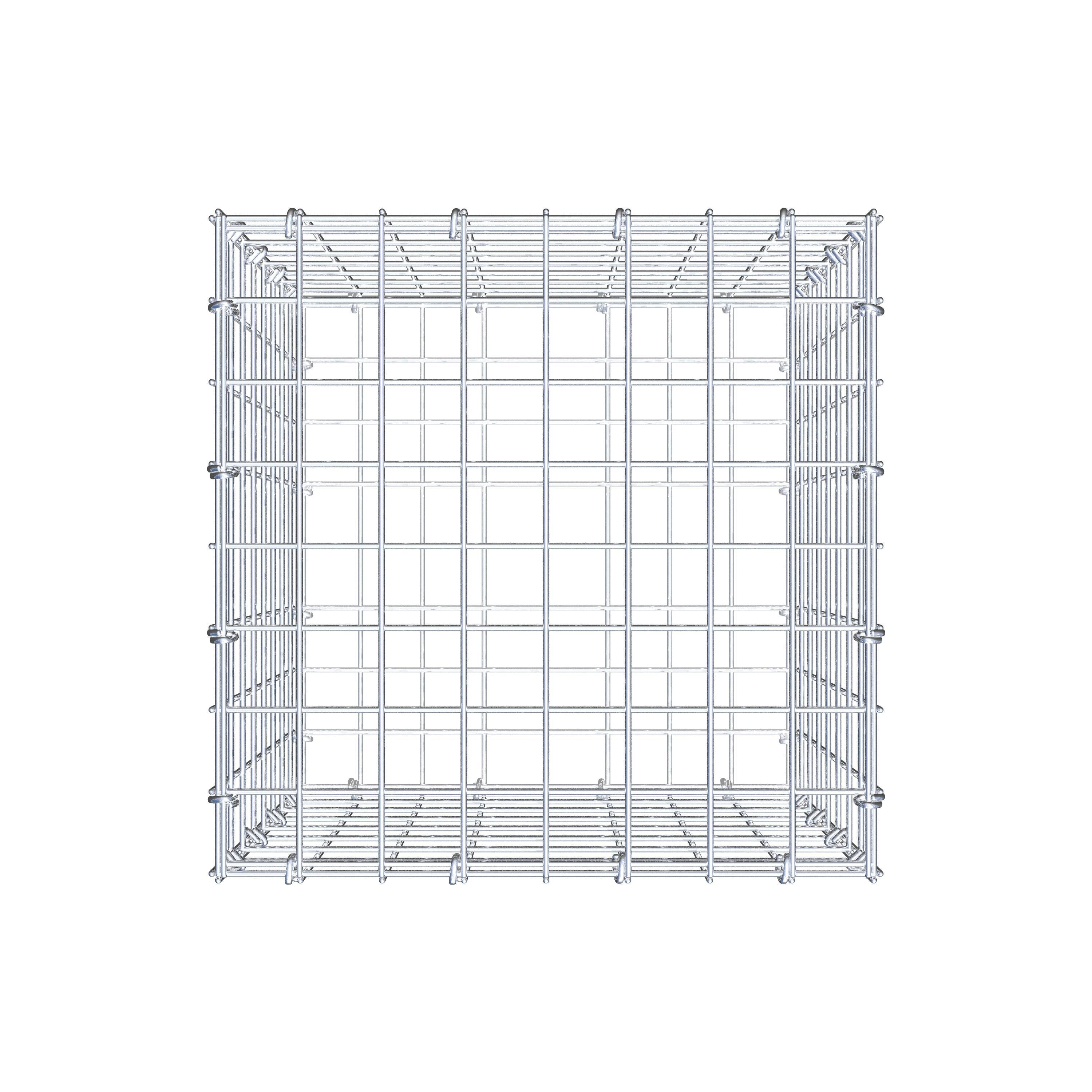 Gabion 40 cm x 40 cm x 40 cm (L x H x D), mesh size 5 cm x 5 cm, C-ring