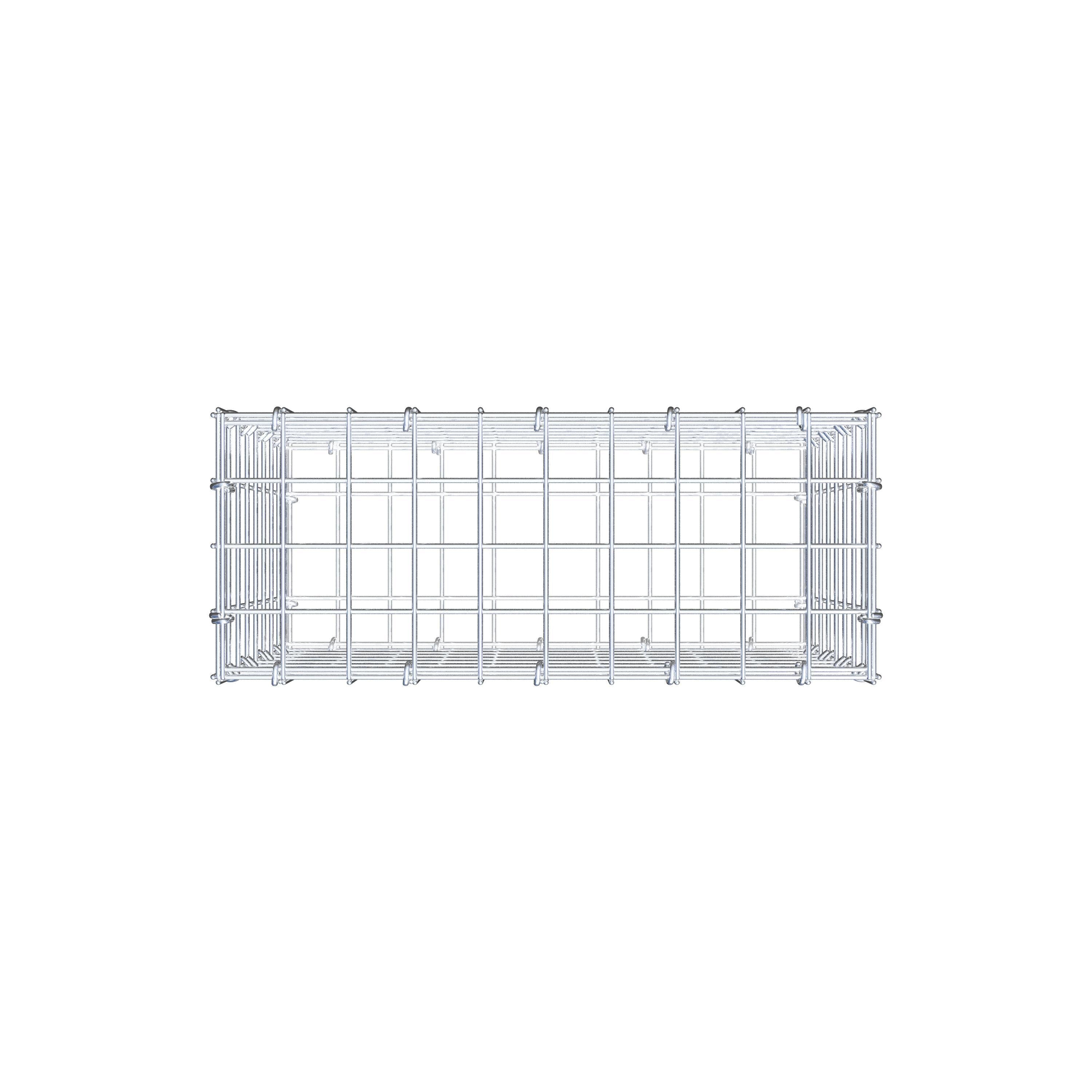 Gabion 50 cm x 40 cm x 20 cm (L x H x D), mesh size 5 cm x 5 cm, C-ring