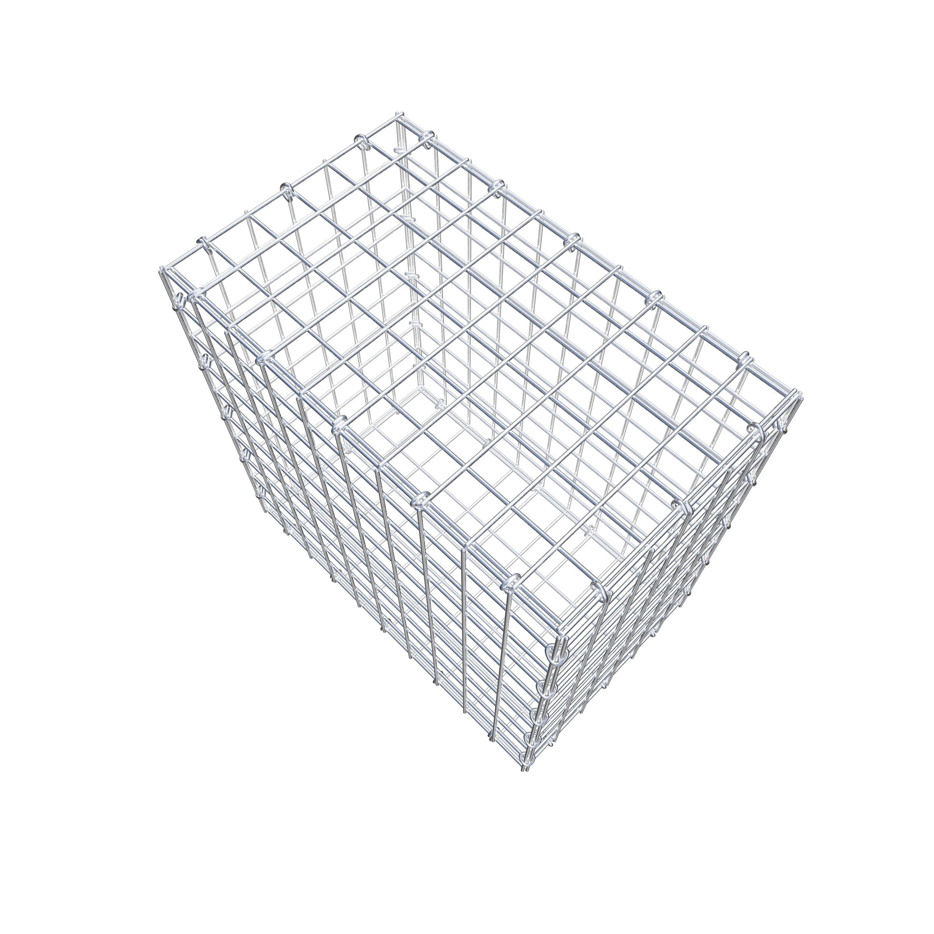 Gabion 50 cm x 50 cm x 30 cm (L x H x D), maskestørrelse 5 cm x 5 cm, C-ring