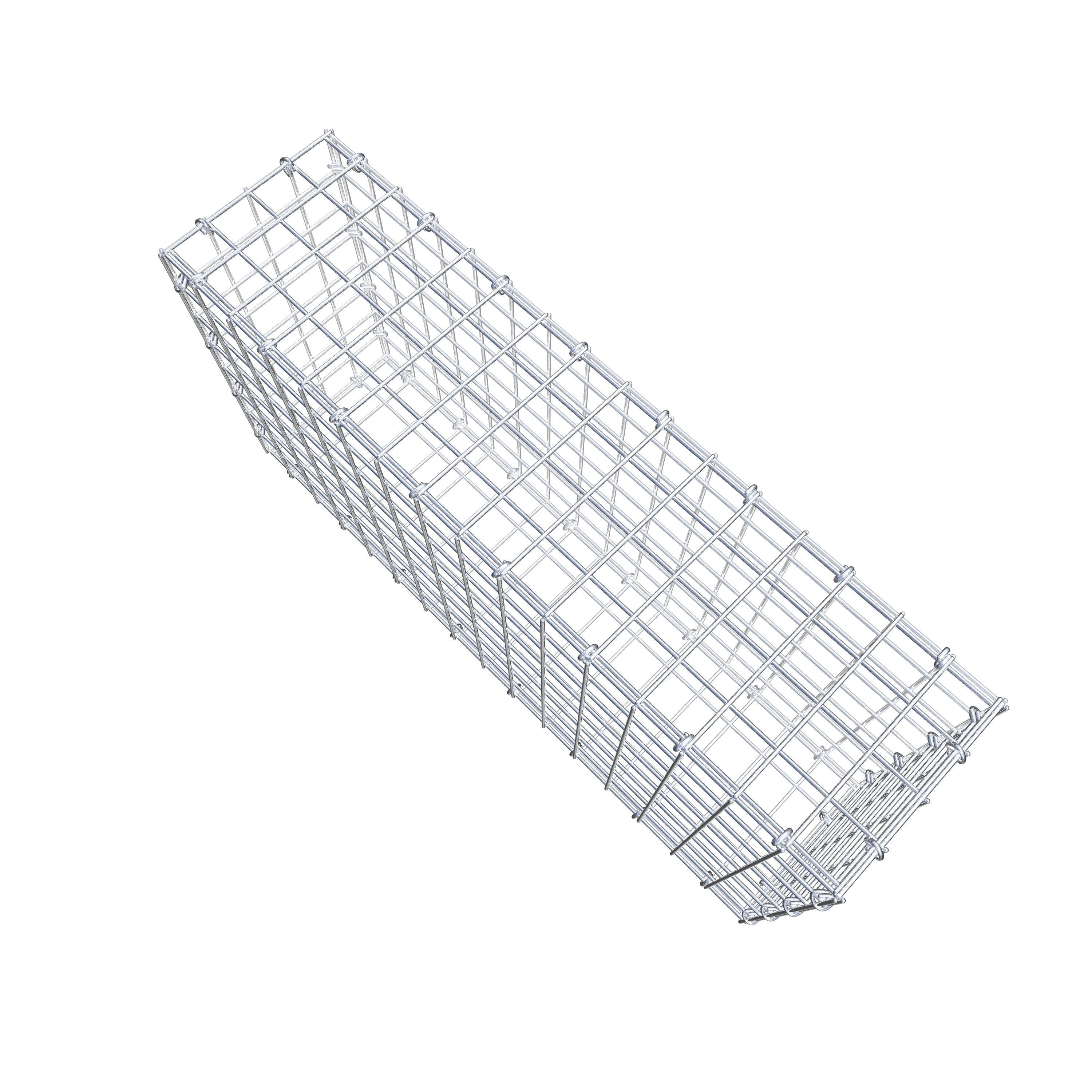 Gabione 80 cm x 40 cm x 20 cm (L x H x T), Maschenweite 5 cm x 5 cm, C-Ring