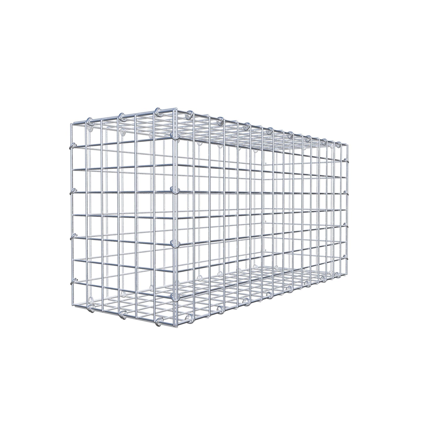 Gabion 80 cm x 40 cm x 30 cm (L x H x D), mesh size 5 cm x 5 cm, C-ring