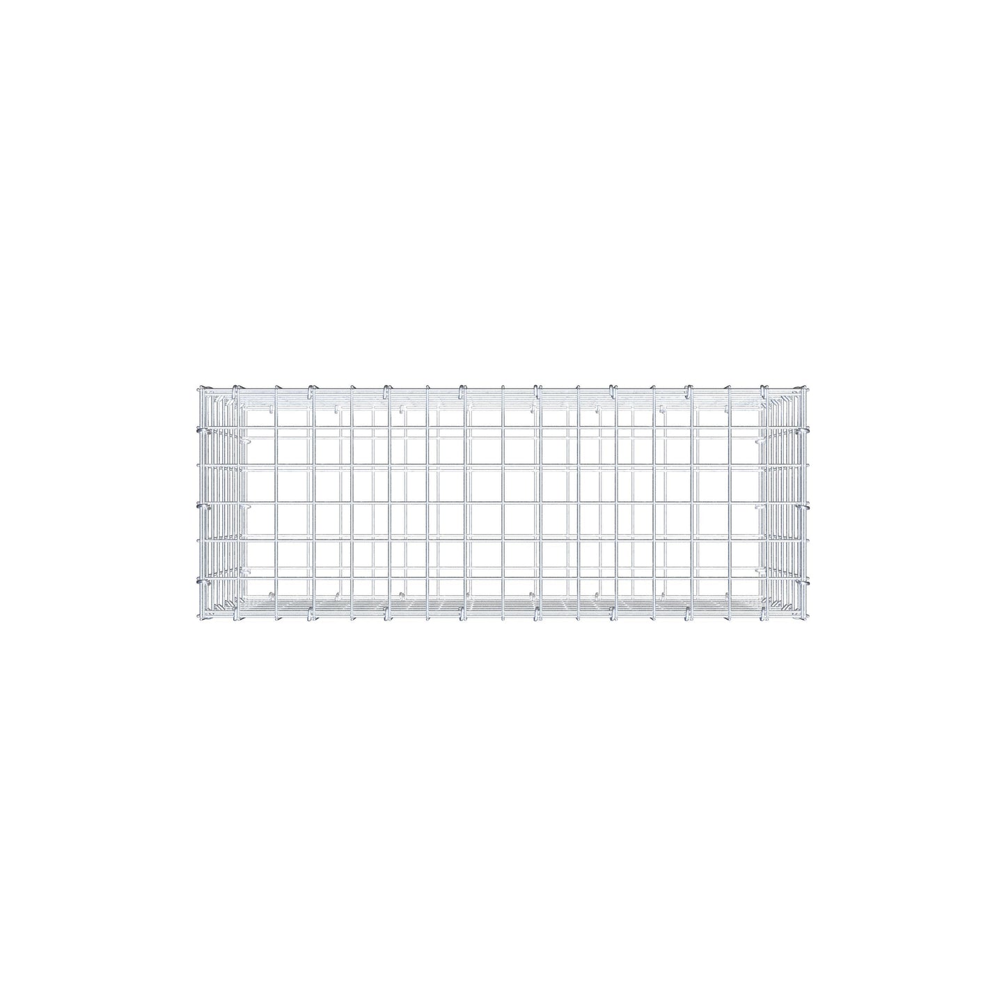 Gabion 80 cm x 40 cm x 30 cm (L x H x D), mesh size 5 cm x 5 cm, C-ring