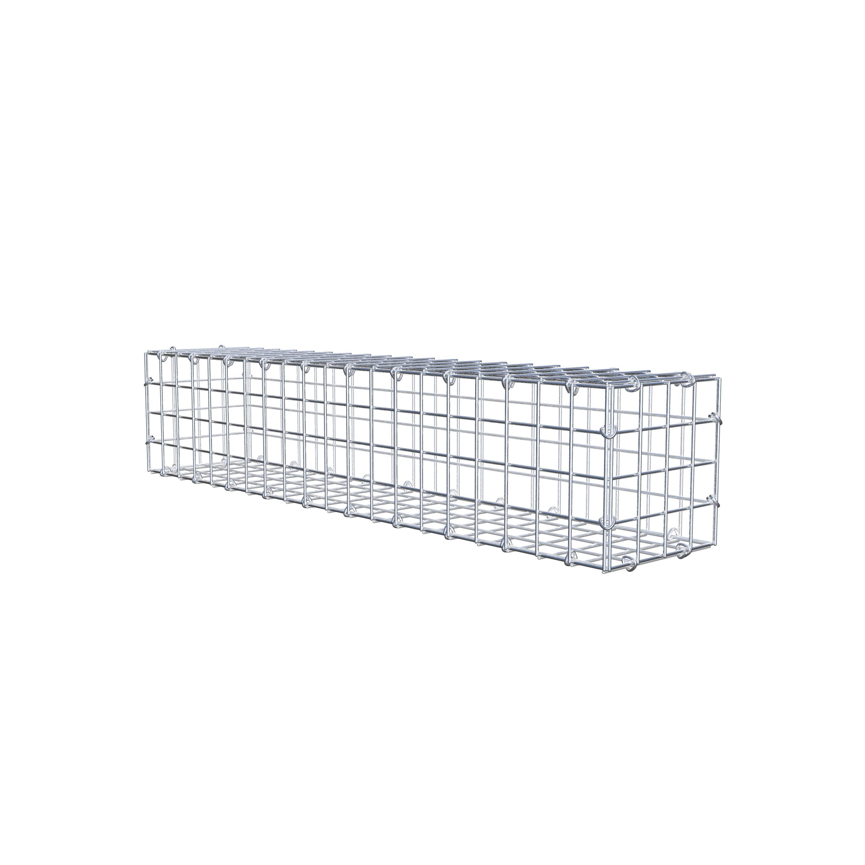 Gabion 100 cm x 20 cm x 20 cm (L x H x D), maskestørrelse 5 cm x 5 cm, C-ring