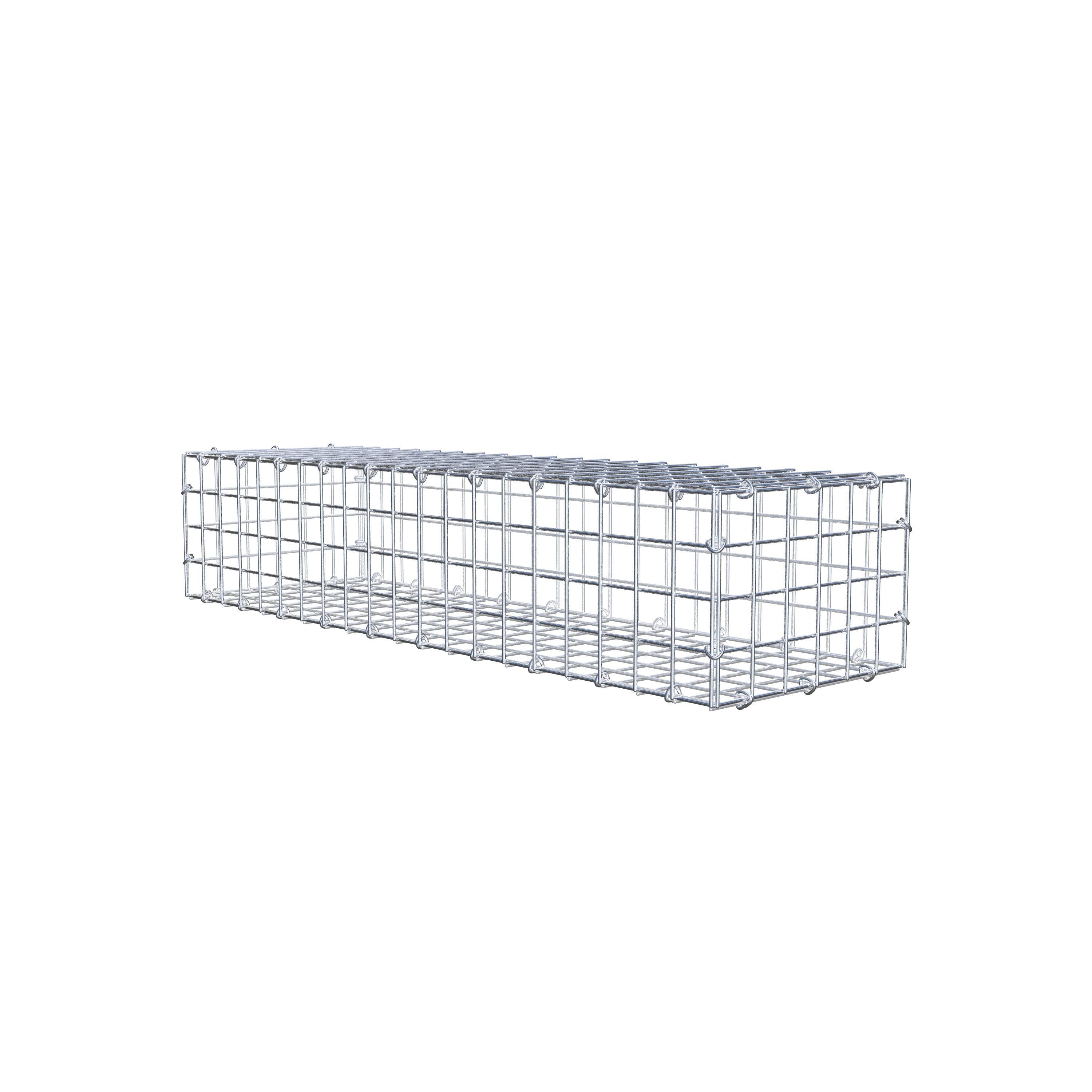 Gabion 100 cm x 20 cm x 30 cm (L x H x D), mesh size 5 cm x 5 cm, C-ring