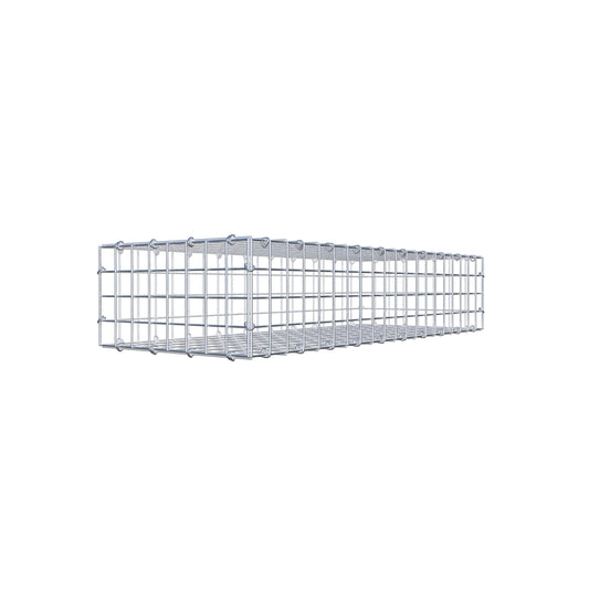 Gavión 100 cm x 20 cm x 40 cm (L x A x P), malla 5 cm x 5 cm, anillo en C