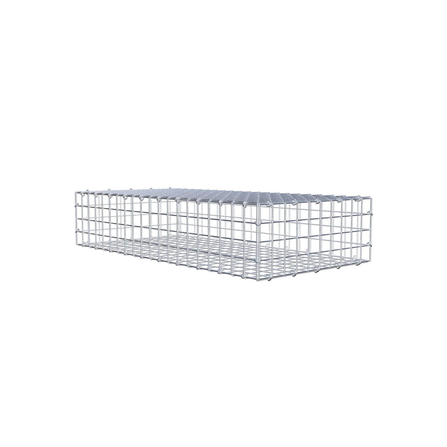 Gabion 100 cm x 20 cm x 50 cm (L x H x D), maskestørrelse 5 cm x 5 cm, C-ring