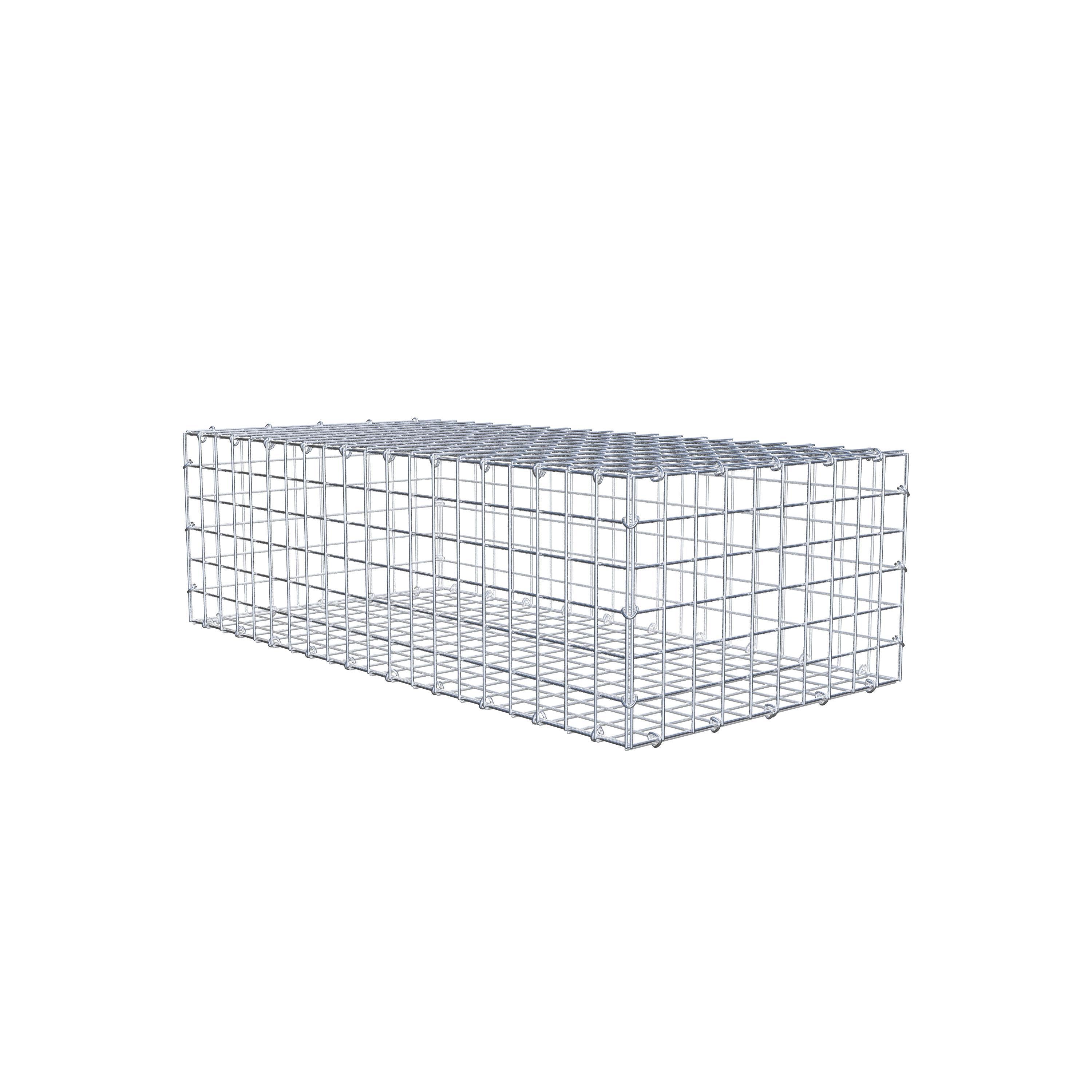 Gabion 100 cm x 30 cm x 50 cm (L x H x D), maskestørrelse 5 cm x 5 cm, C-ring