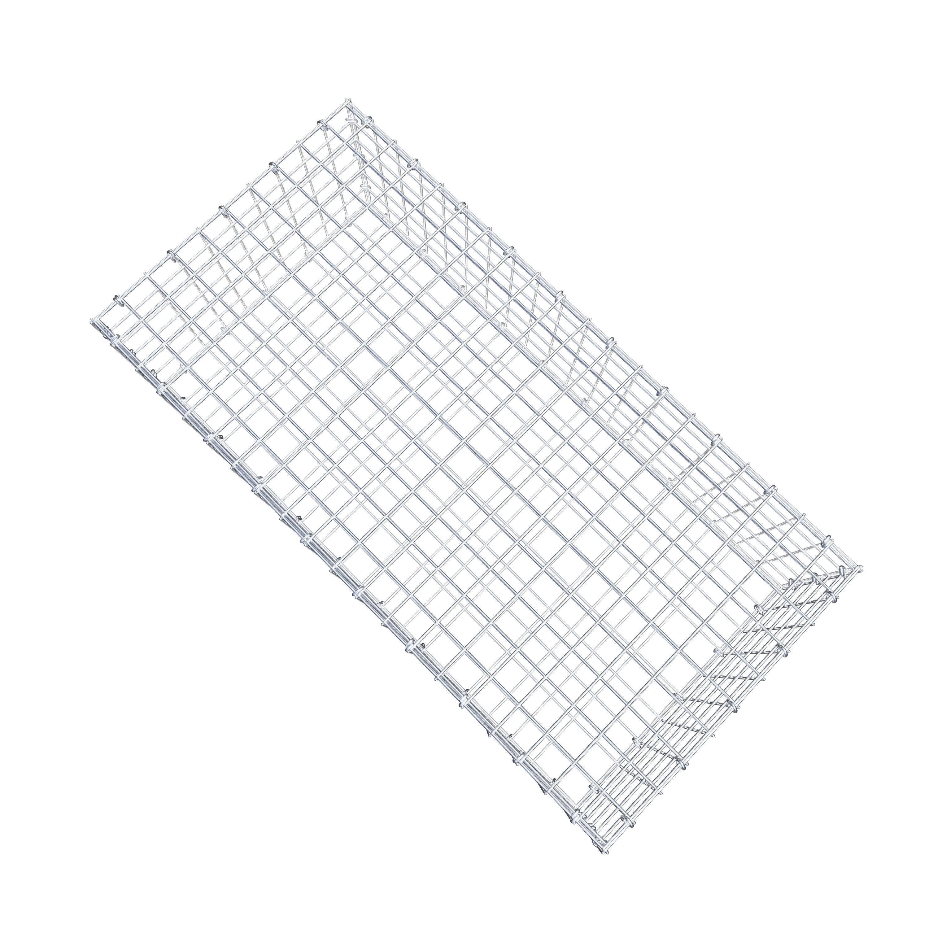 Gabion 100 cm x 30 cm x 50 cm (L x H x D), maskestørrelse 5 cm x 5 cm, C-ring