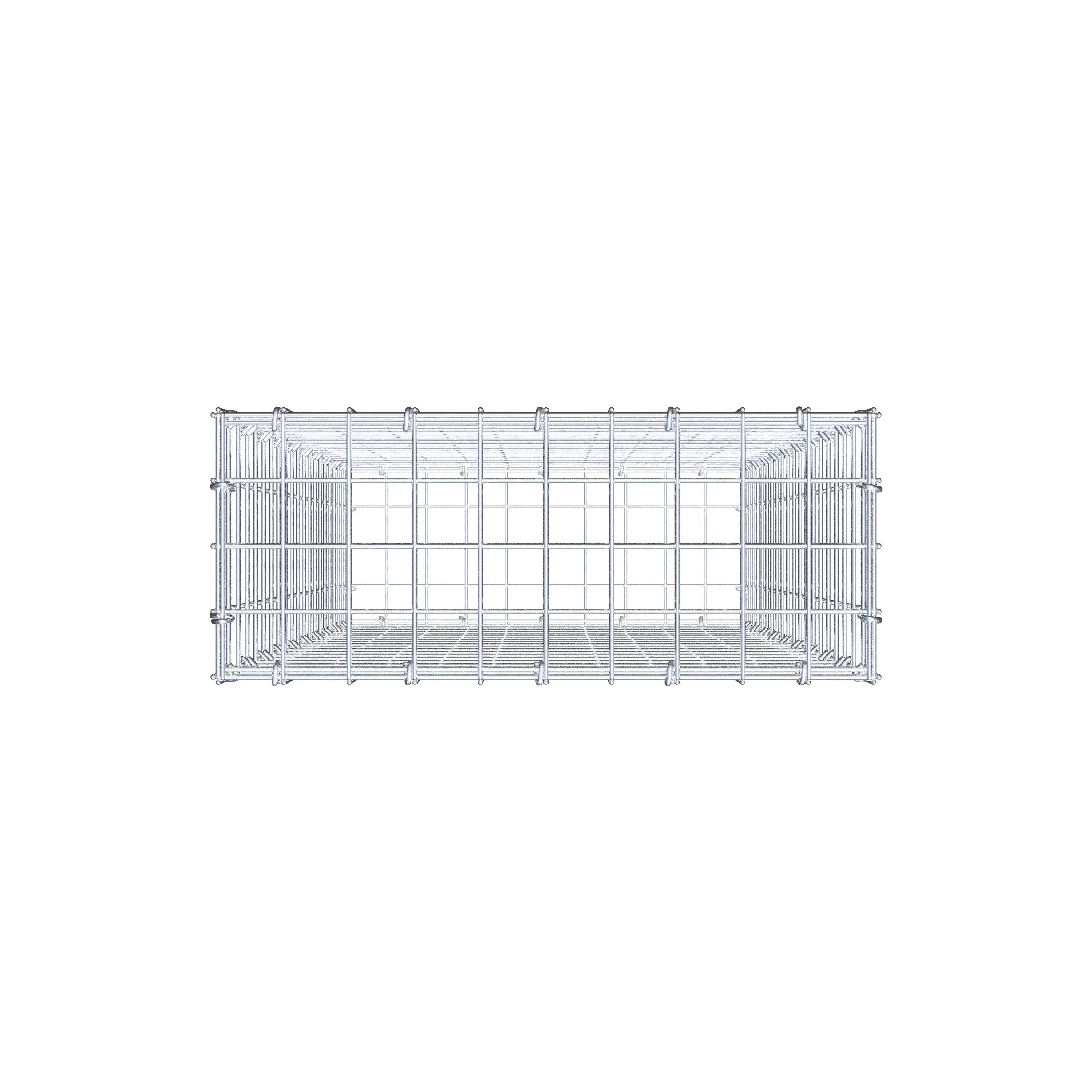 Gabion 100 cm x 50 cm x 20 cm (L x H x D), mesh size 5 cm x 5 cm, C-ring