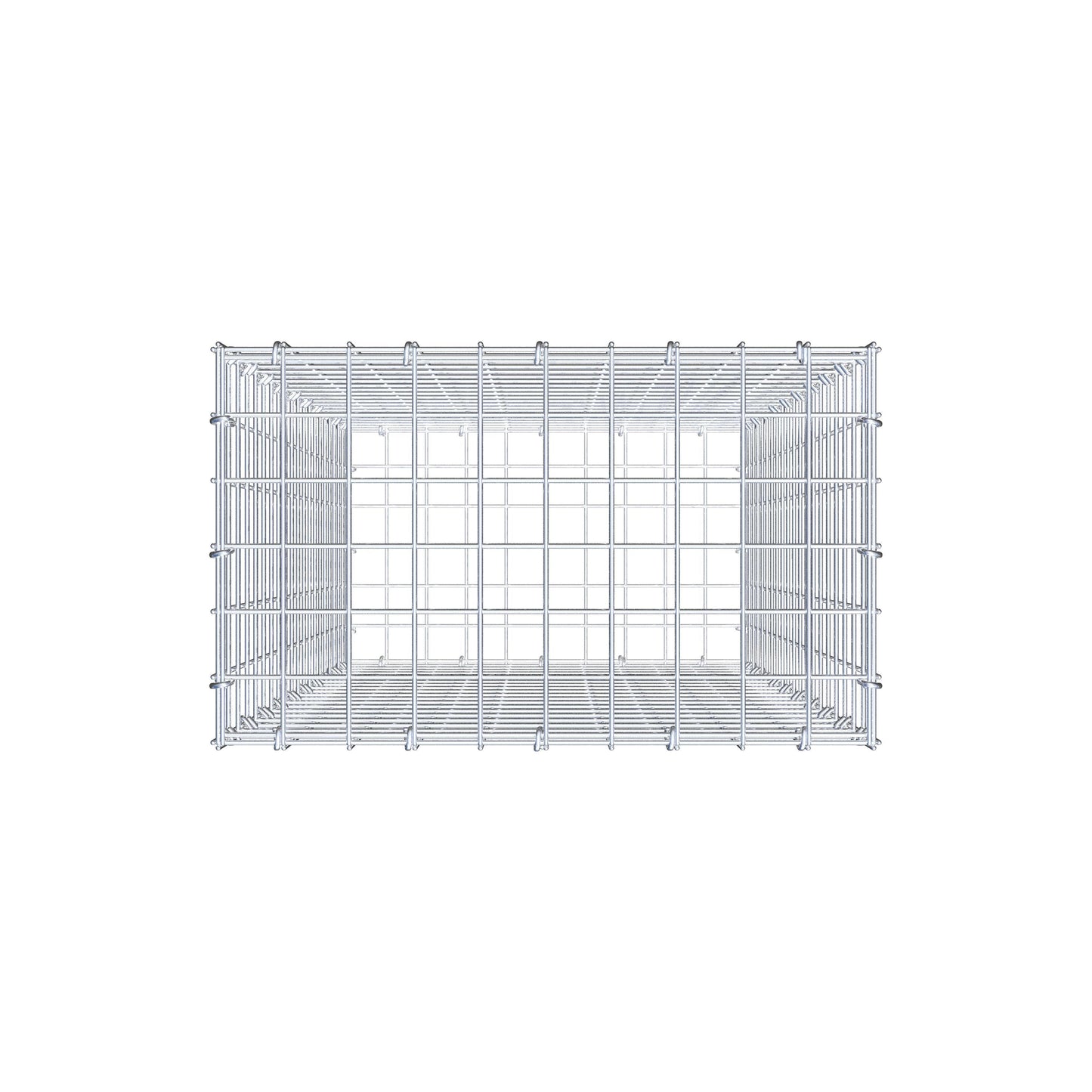 Gabion 100 cm x 50 cm x 30 cm (L x H x D), maskestørrelse 5 cm x 5 cm, C-ring