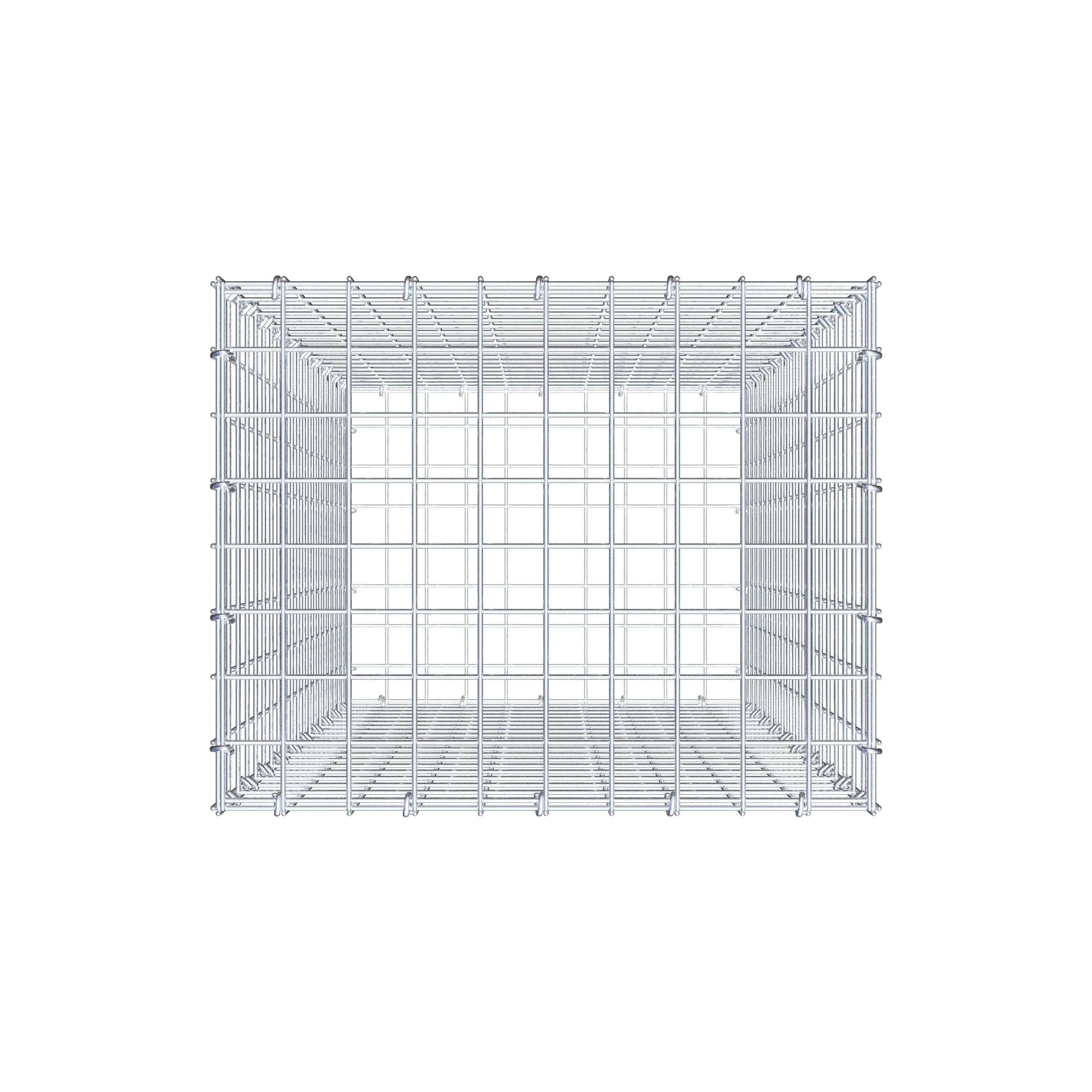 Gabion 100 cm x 50 cm x 40 cm (L x H x D), maskestørrelse 5 cm x 5 cm, C-ring