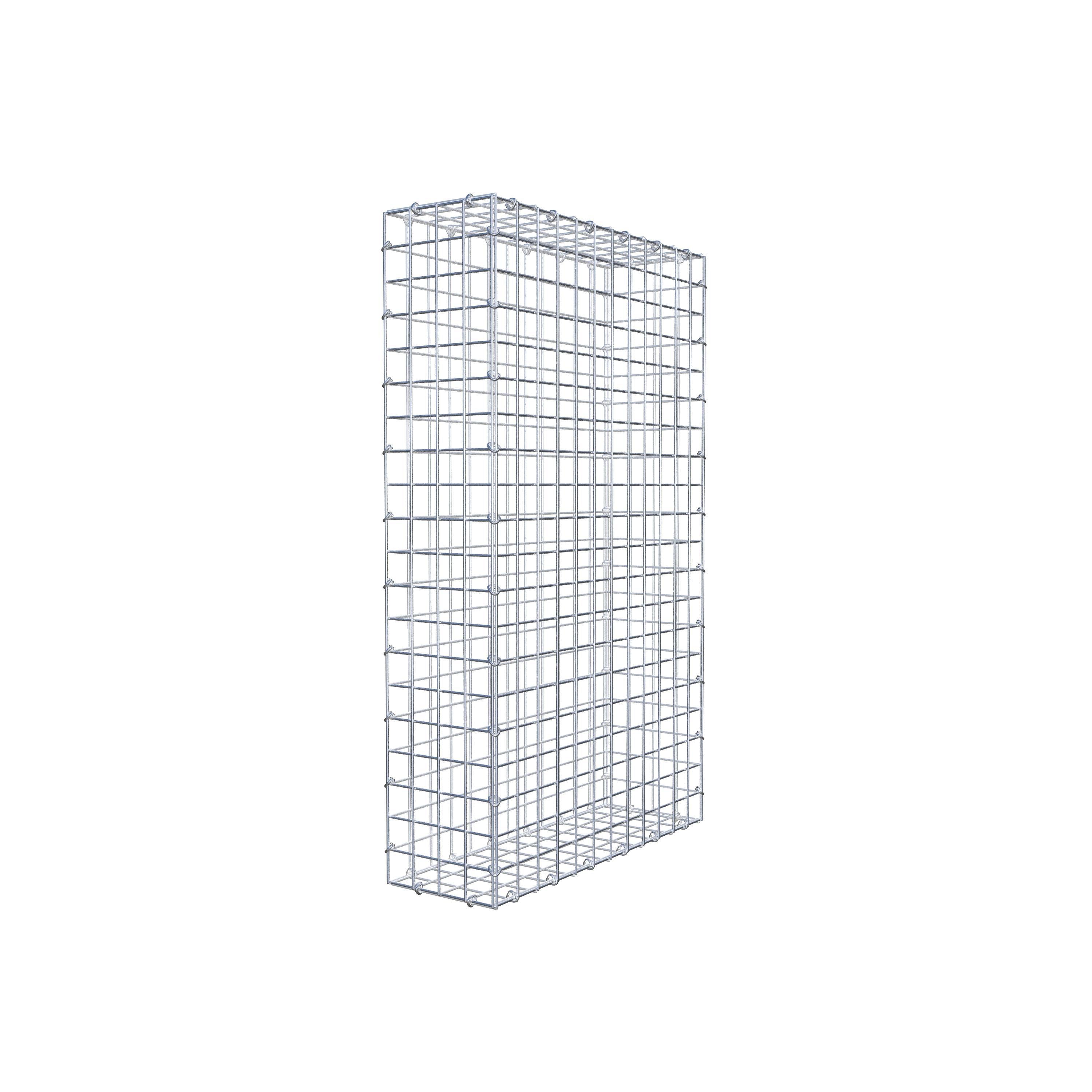 Gabion 100 cm x 60 cm x 20 cm (L x H x D), mesh size 5 cm x 5 cm, C-ring