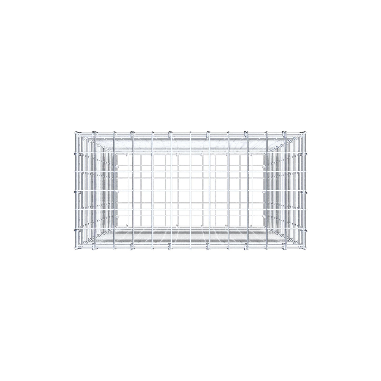 Gabion 100 cm x 60 cm x 30 cm (L x H x D), mesh size 5 cm x 5 cm, C-ring