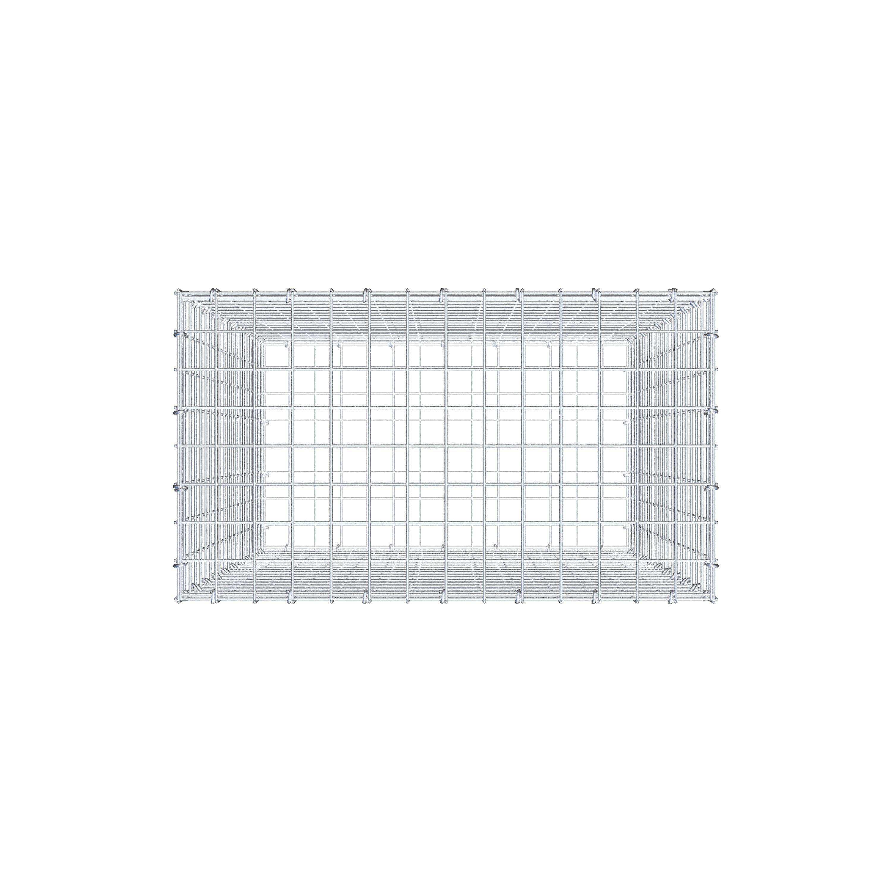 Gabion 100 cm x 70 cm x 40 cm (L x H x D), mesh size 5 cm x 5 cm, C-ring