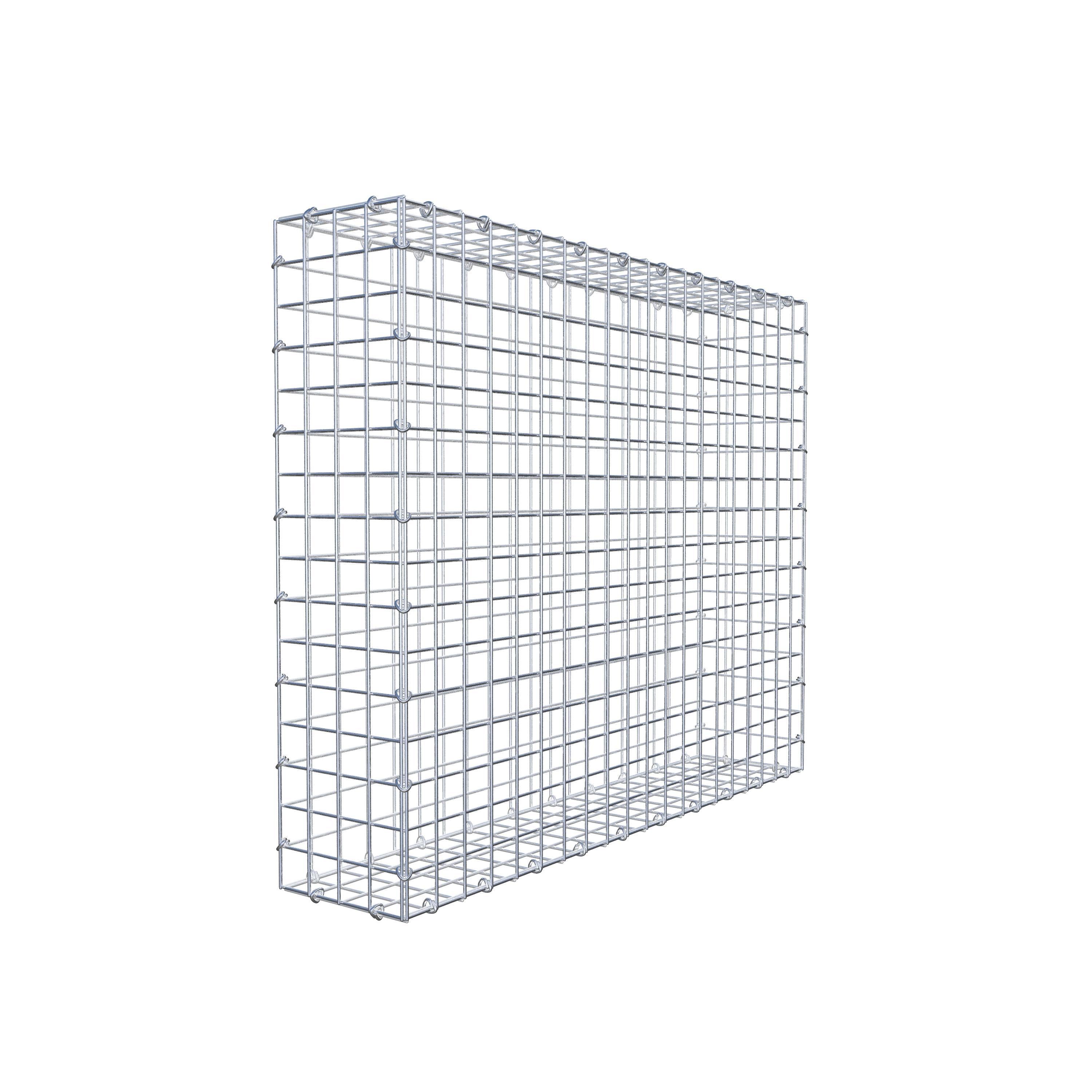 Gabion 100 cm x 80 cm x 20 cm (L x H x D), mesh size 5 cm x 5 cm, C-ring