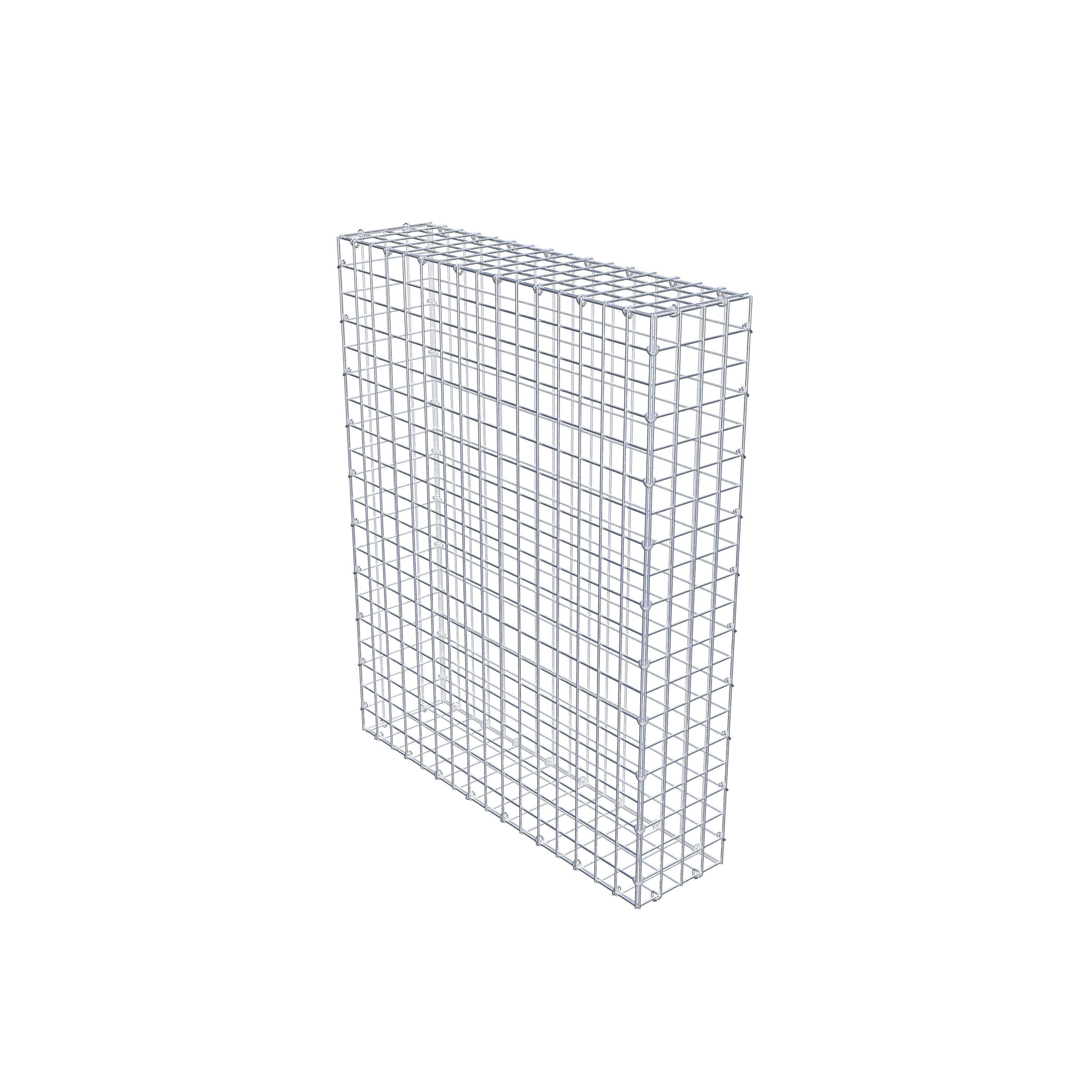 Gabion 100 cm x 80 cm x 20 cm (L x H x D), mesh size 5 cm x 5 cm, C-ring