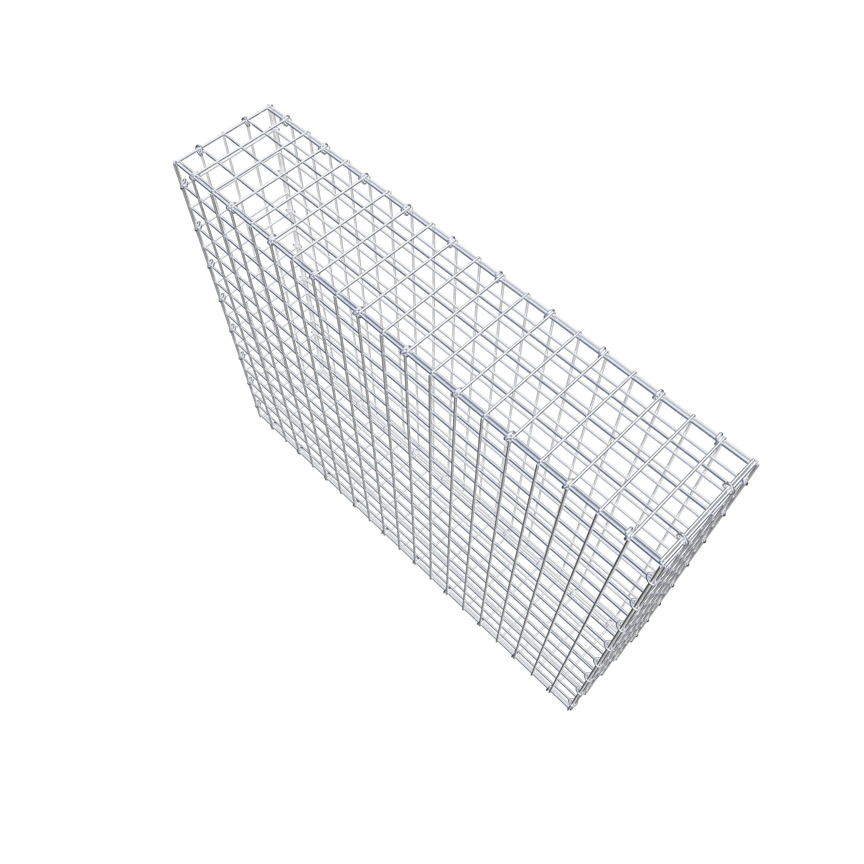 Gabion 100 cm x 80 cm x 20 cm (L x H x D), maskestørrelse 5 cm x 5 cm, C-ring