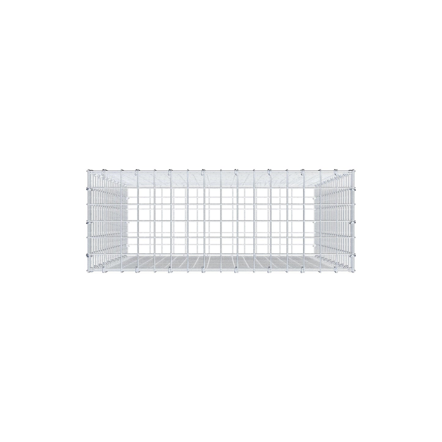 Gabion 100 cm x 80 cm x 30 cm (L x H x D), maskstorlek 5 cm x 5 cm, C-ring