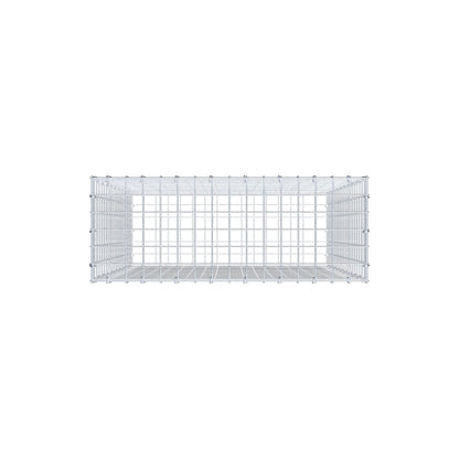 Gabion 100 cm x 80 cm x 30 cm (L x H x D), maskstorlek 5 cm x 5 cm, C-ring