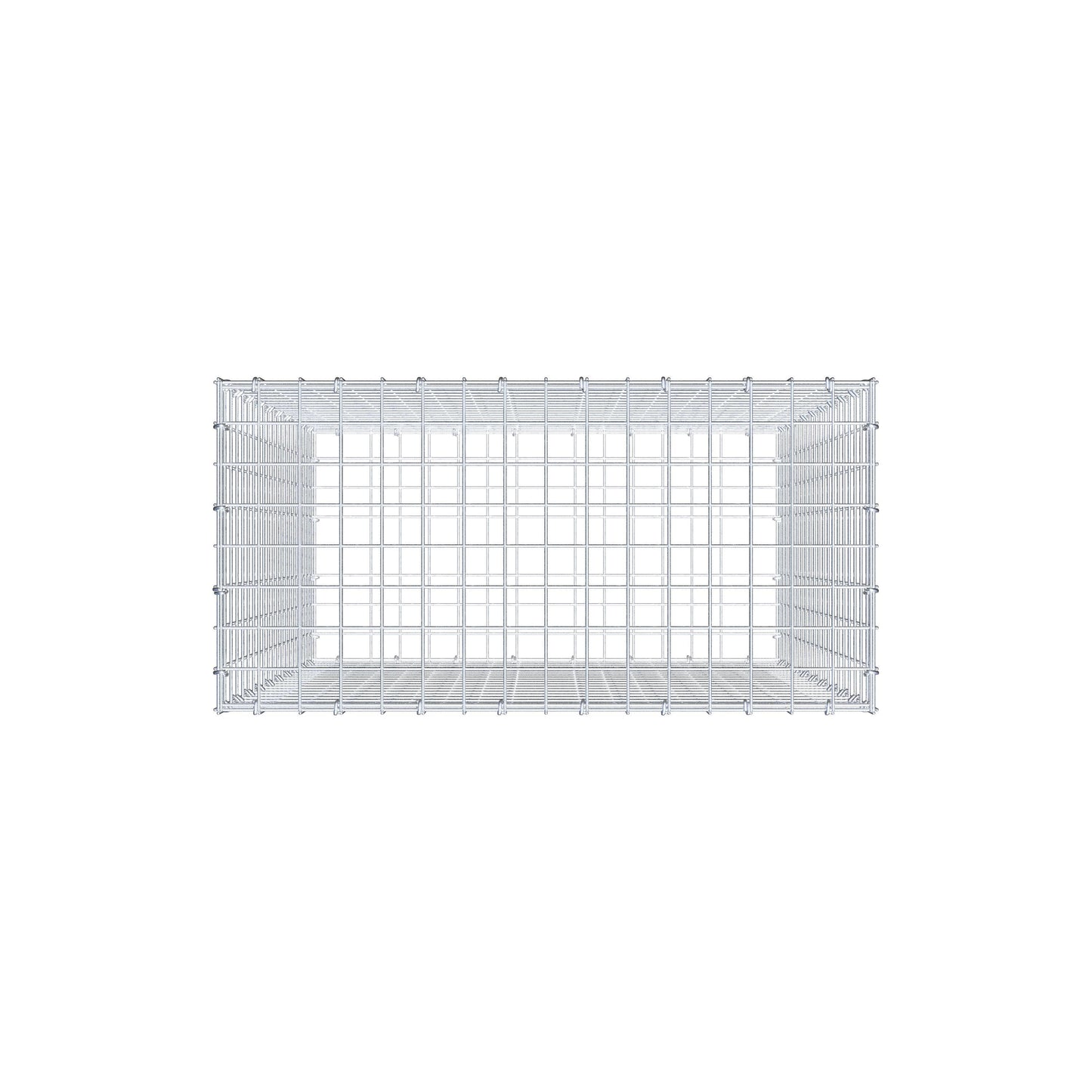 Gabion 100 cm x 80 cm x 40 cm (L x H x P), mailles 5 cm x 5 cm, anneau en C