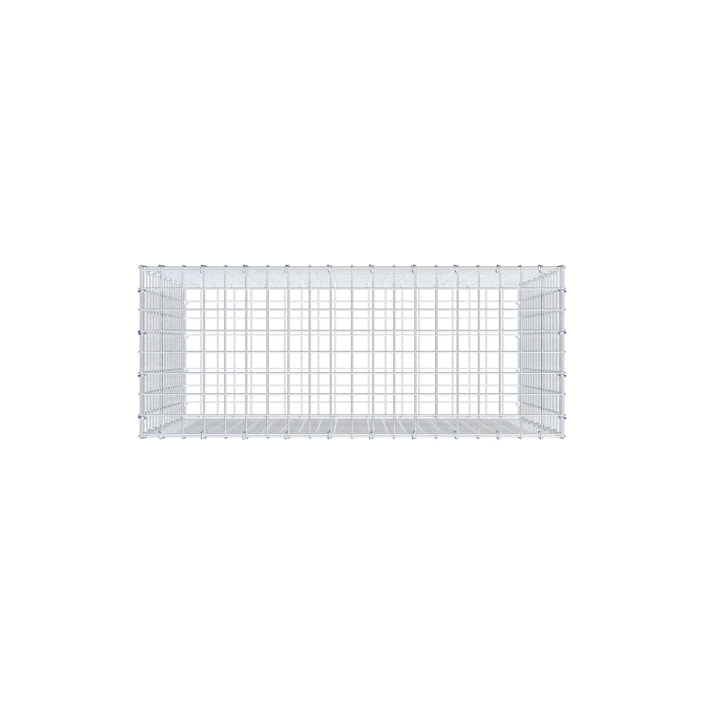 Gabion 100 cm x 80 cm x 40 cm (L x H x P), mailles 5 cm x 5 cm, anneau en C