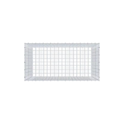 Gabion 100 cm x 80 cm x 50 cm (L x H x D), maskstorlek 5 cm x 5 cm, C-ring