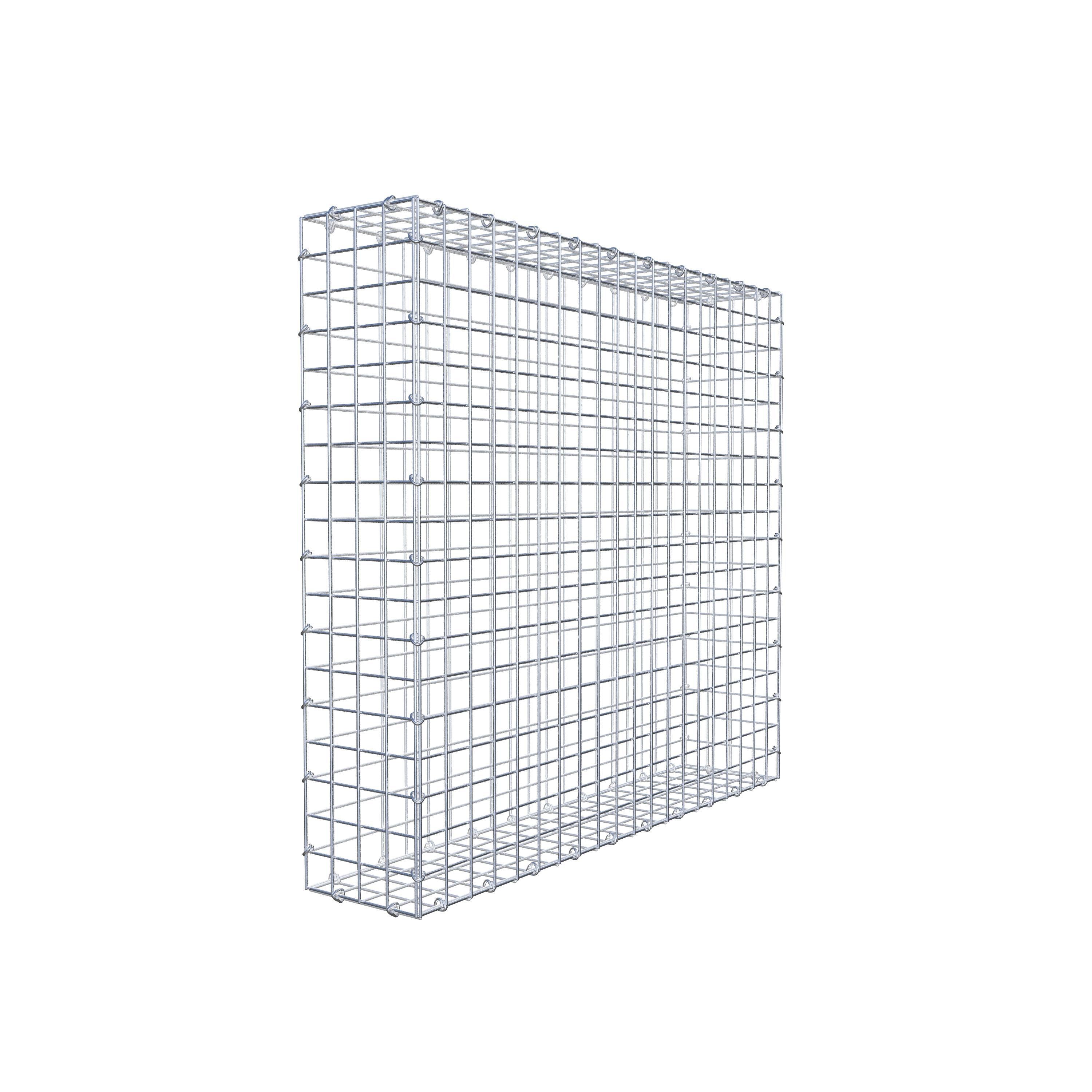 Gabion 100 cm x 90 cm x 20 cm (L x H x D), maskestørrelse 5 cm x 5 cm, C-ring