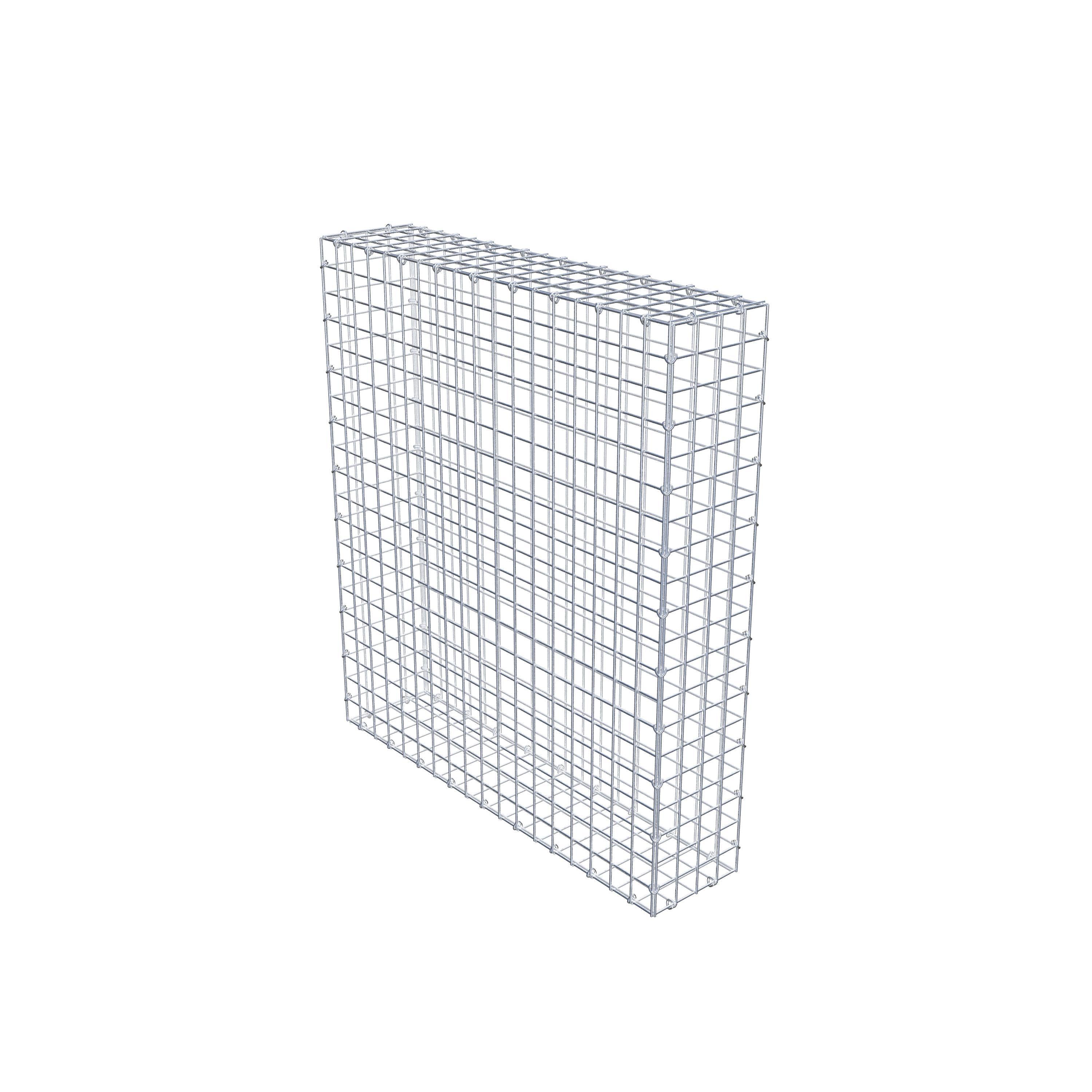 Gabion 100 cm x 90 cm x 20 cm (L x H x D), mesh size 5 cm x 5 cm, C-ring