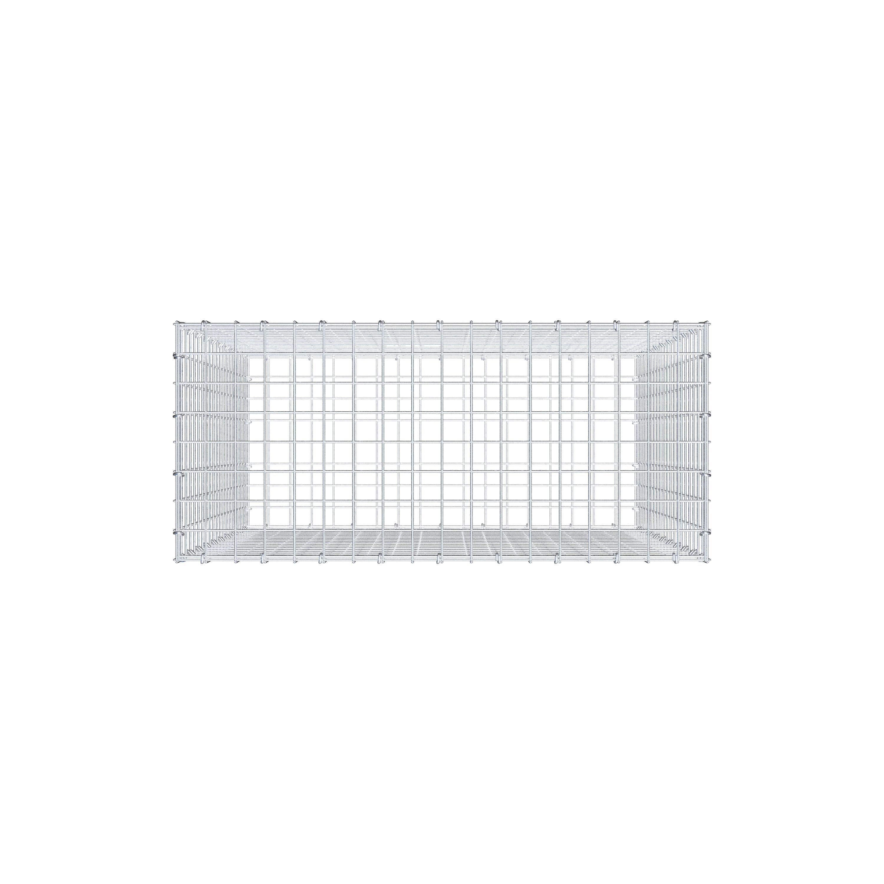 Gabion 100 cm x 90 cm x 40 cm (L x H x D), mesh size 5 cm x 5 cm, C-ring