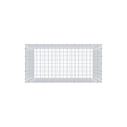 Gabion 100 cm x 90 cm x 50 cm (L x H x D), maskstorlek 5 cm x 5 cm, C-ring