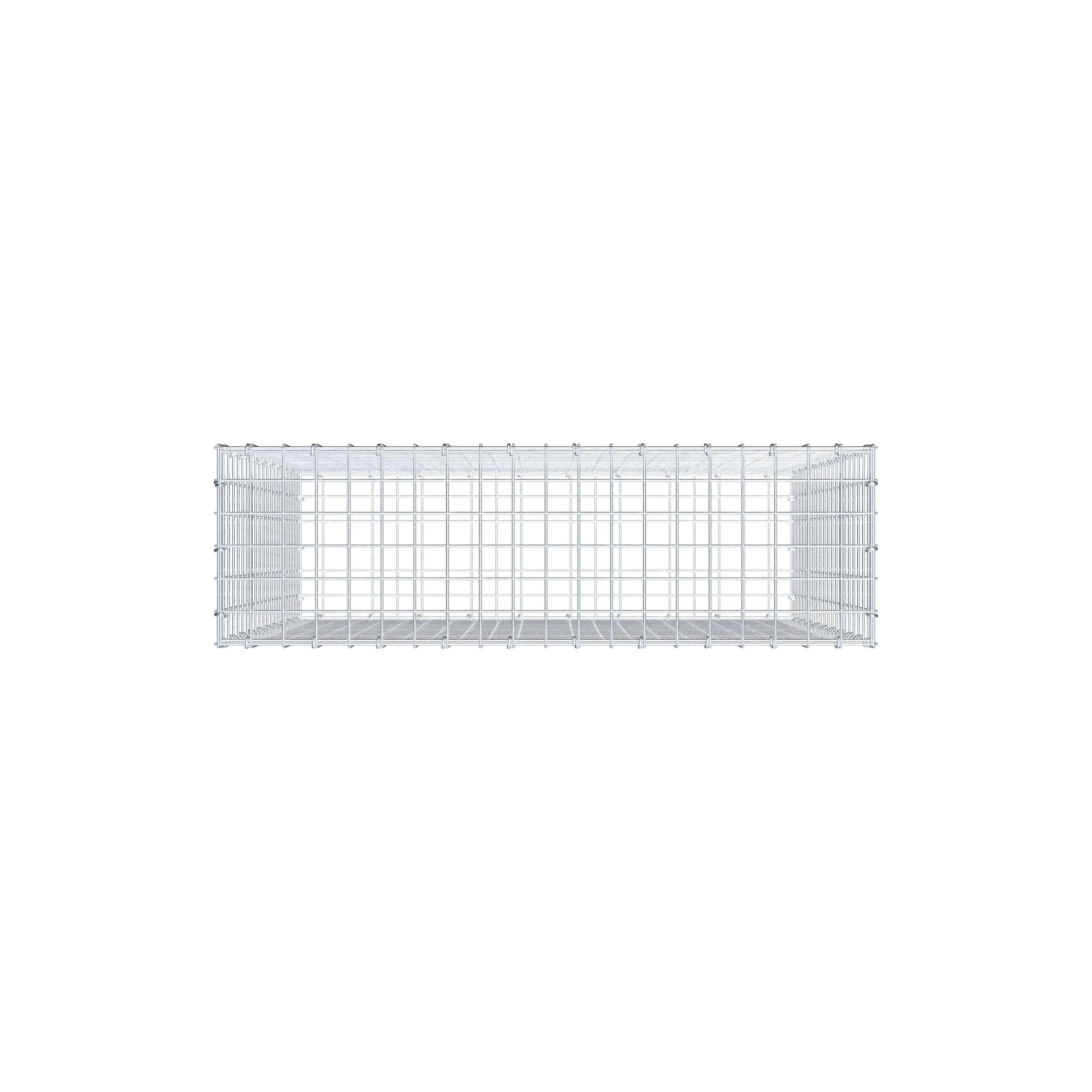 Gabione 100 cm x 100 cm x 30 cm (L x H x T), Maschenweite 5 cm x 5 cm, C-Ring