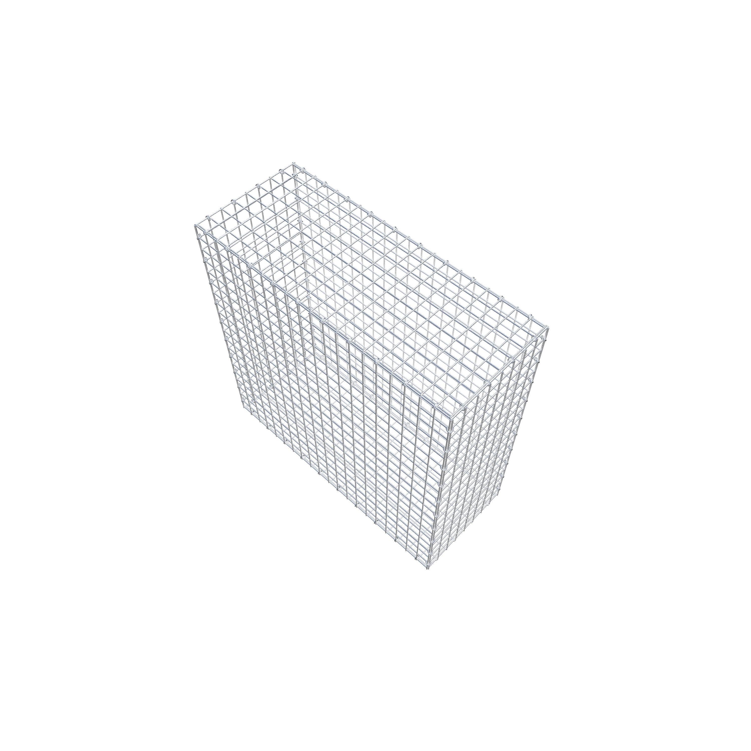 Gabion 100 cm x 100 cm x 40 cm (L x H x D), mesh size 5 cm x 5 cm, C-ring