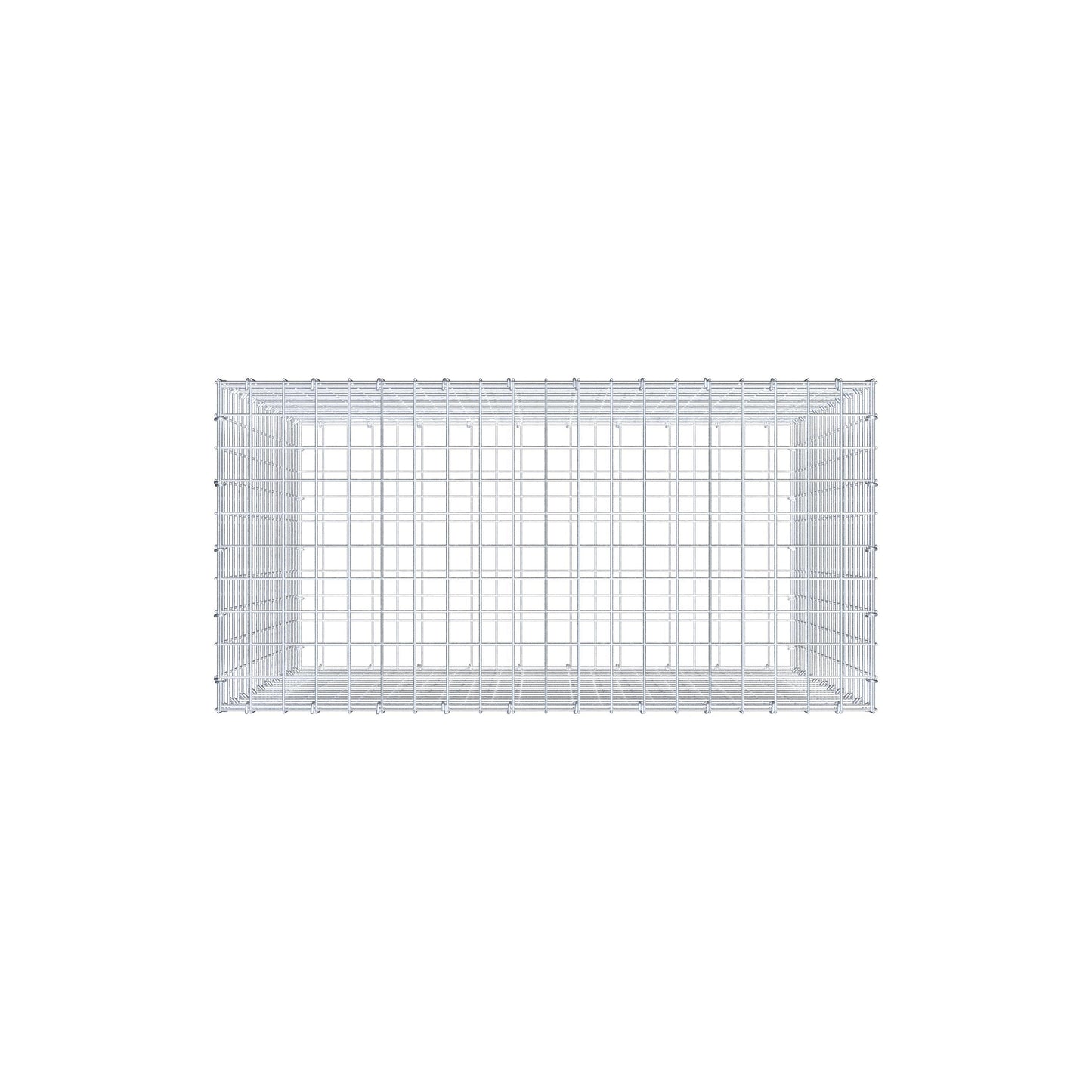 Gabion 100 cm x 100 cm x 50 cm (L x H x P), mailles 5 cm x 5 cm, anneau en C