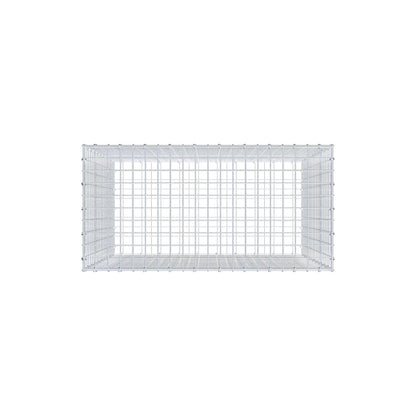 Gabion 100 cm x 100 cm x 50 cm (L x H x P), mailles 5 cm x 5 cm, anneau en C