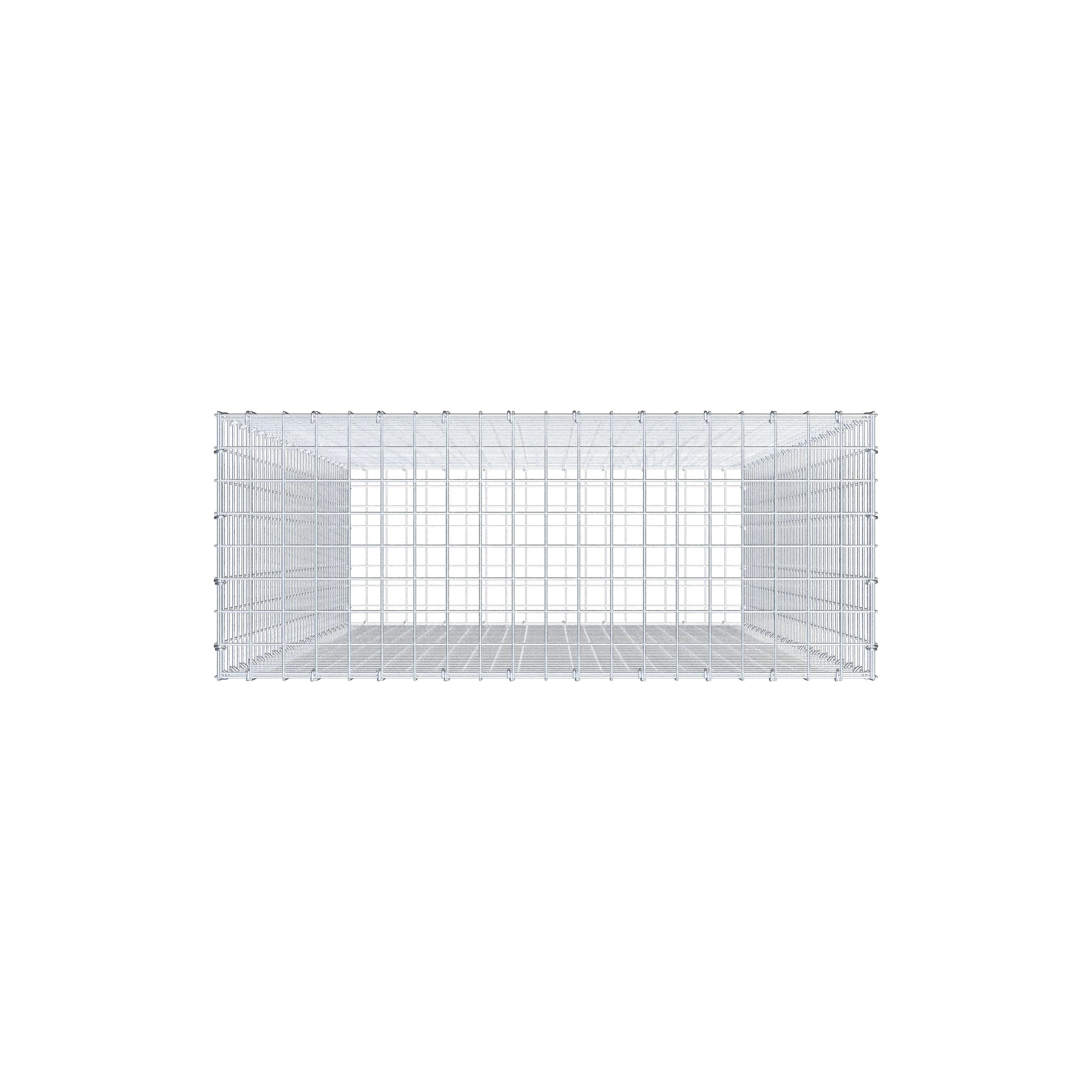 Gabione 200 cm x 100 cm x 40 cm (L x H x T), Maschenweite 5 cm x 5 cm, C-Ring