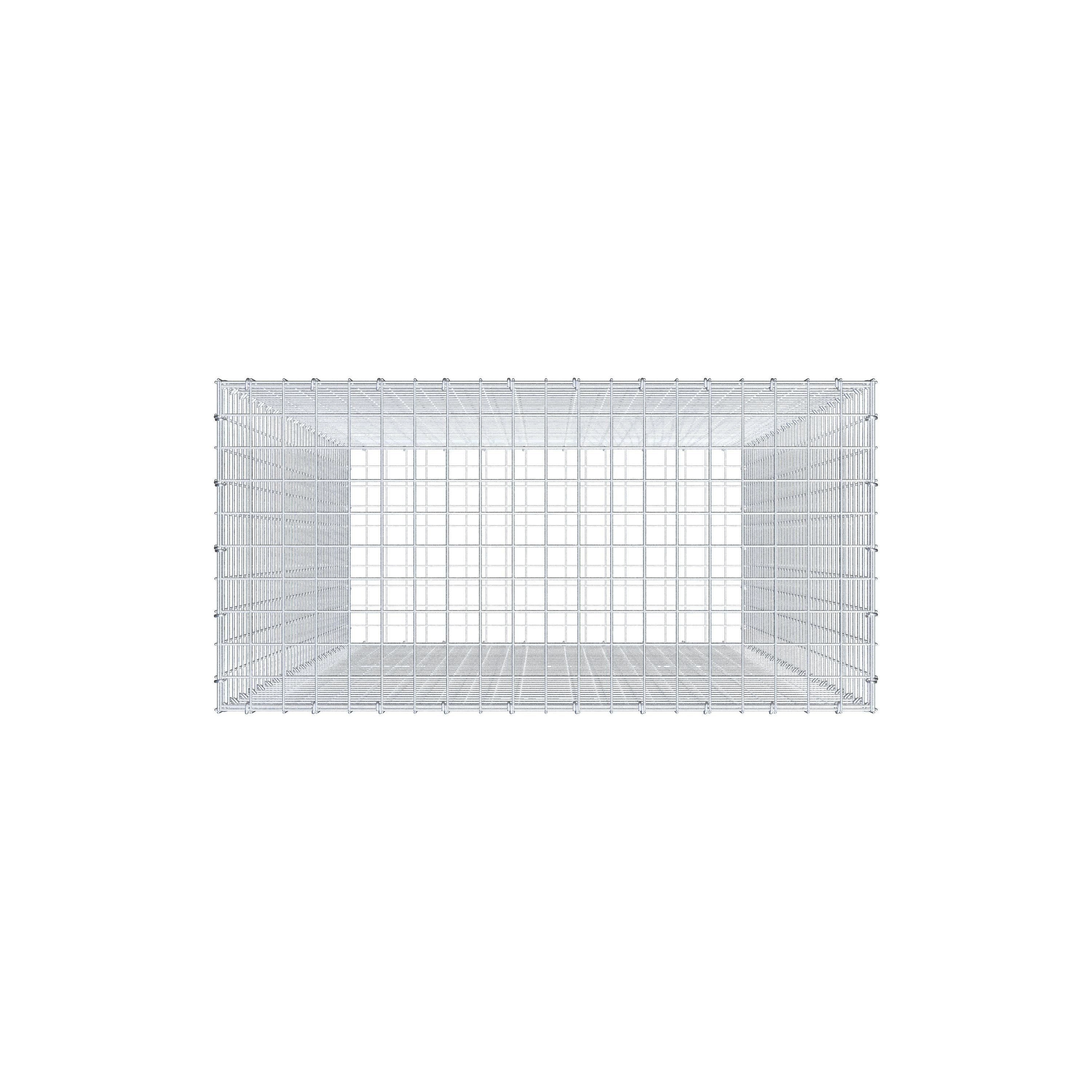 Gabion 200 cm x 100 cm x 50 cm (L x H x D), mesh size 5 cm x 5 cm, C-ring