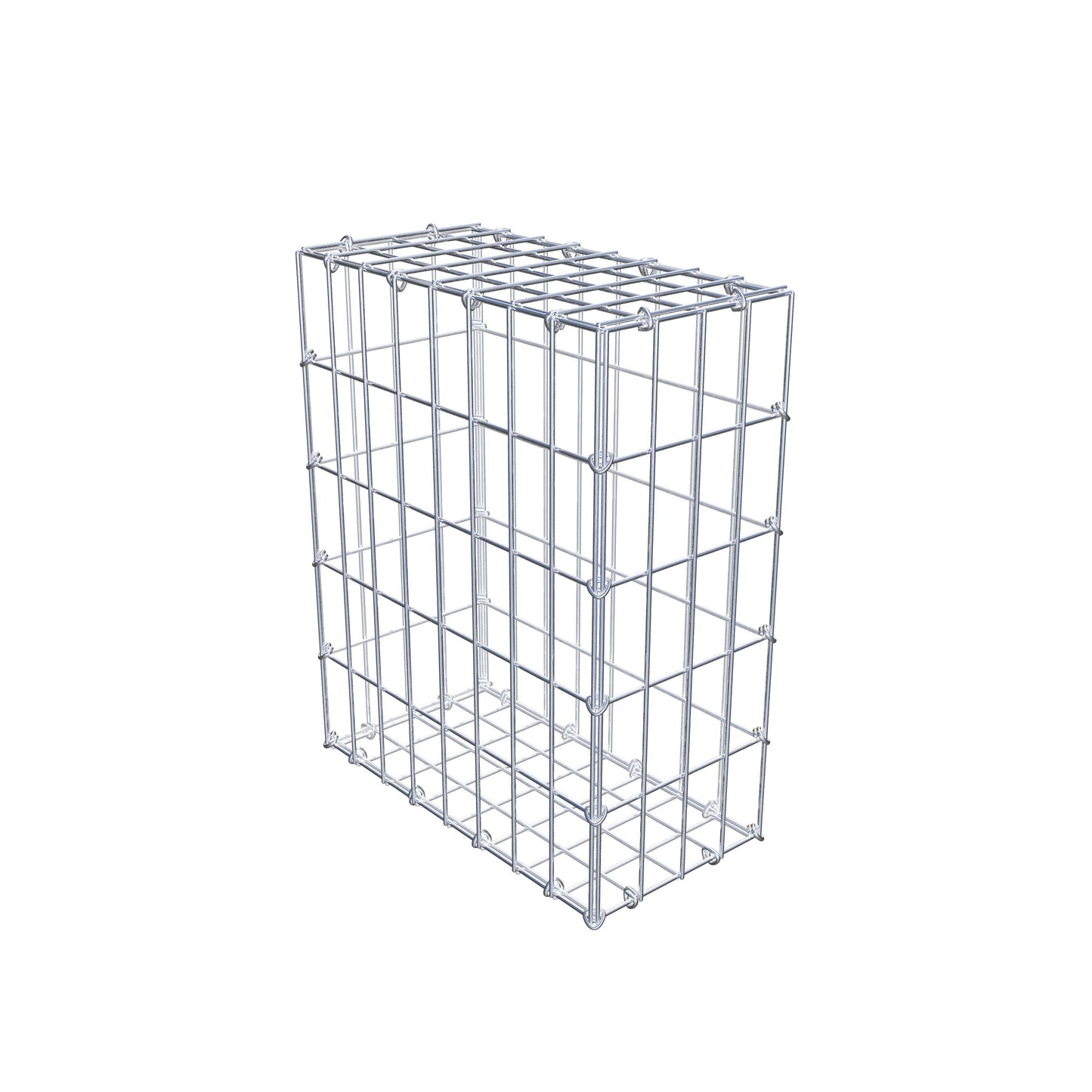 Gabion 50 cm x 40 cm x 20 cm (L x H x P), mailles 5 cm x 10 cm, anneau en C