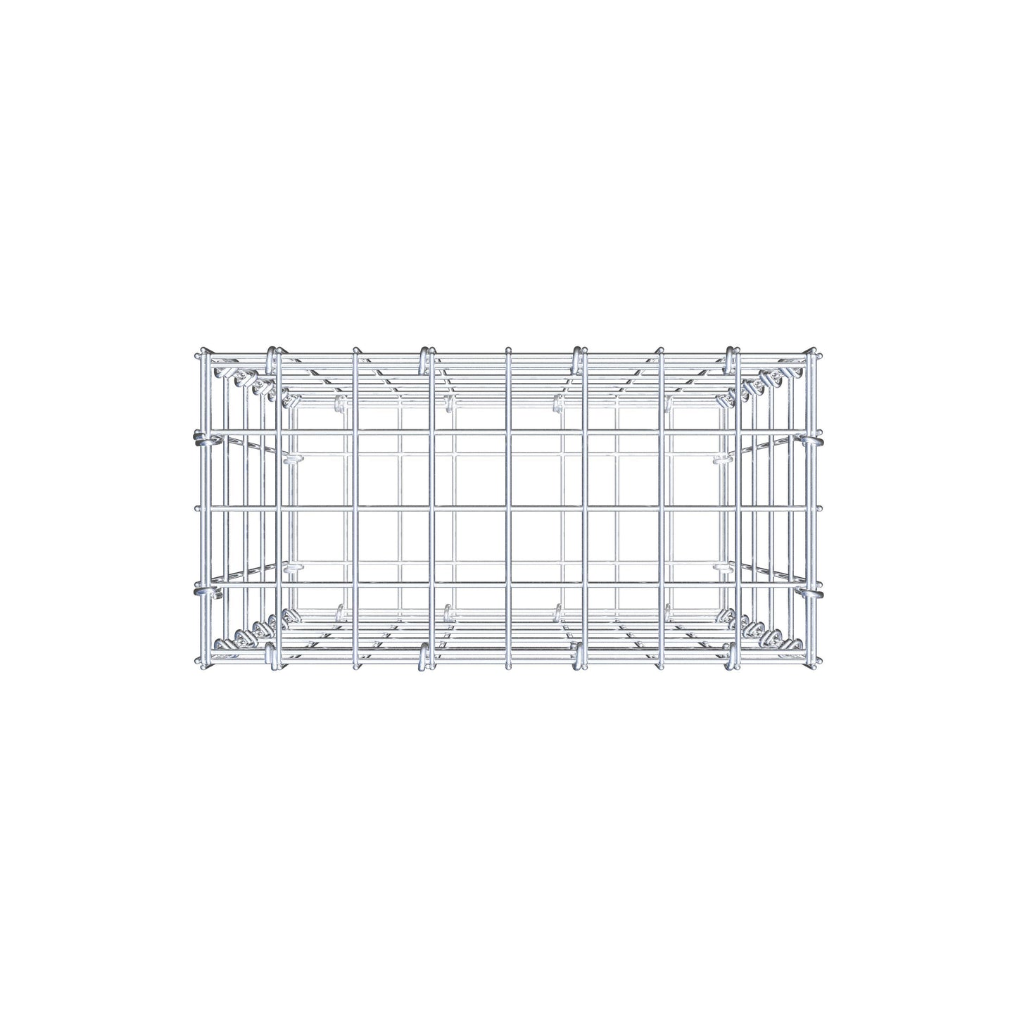 Gabion 50 cm x 40 cm x 20 cm (L x H x P), mailles 5 cm x 10 cm, anneau en C