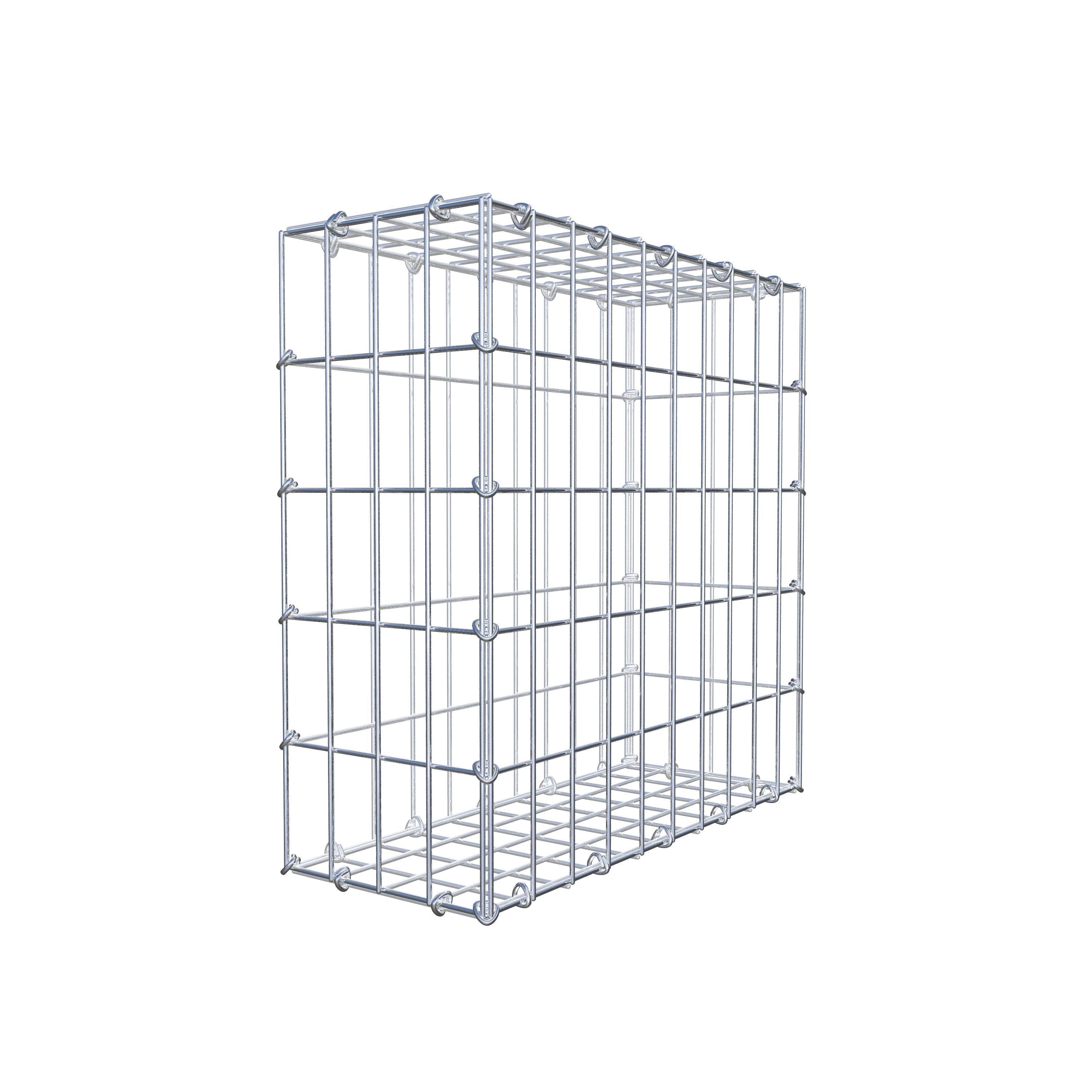 Gabion 50 cm x 50 cm x 20 cm (L x H x D), maskestørrelse 5 cm x 10 cm, C-ring