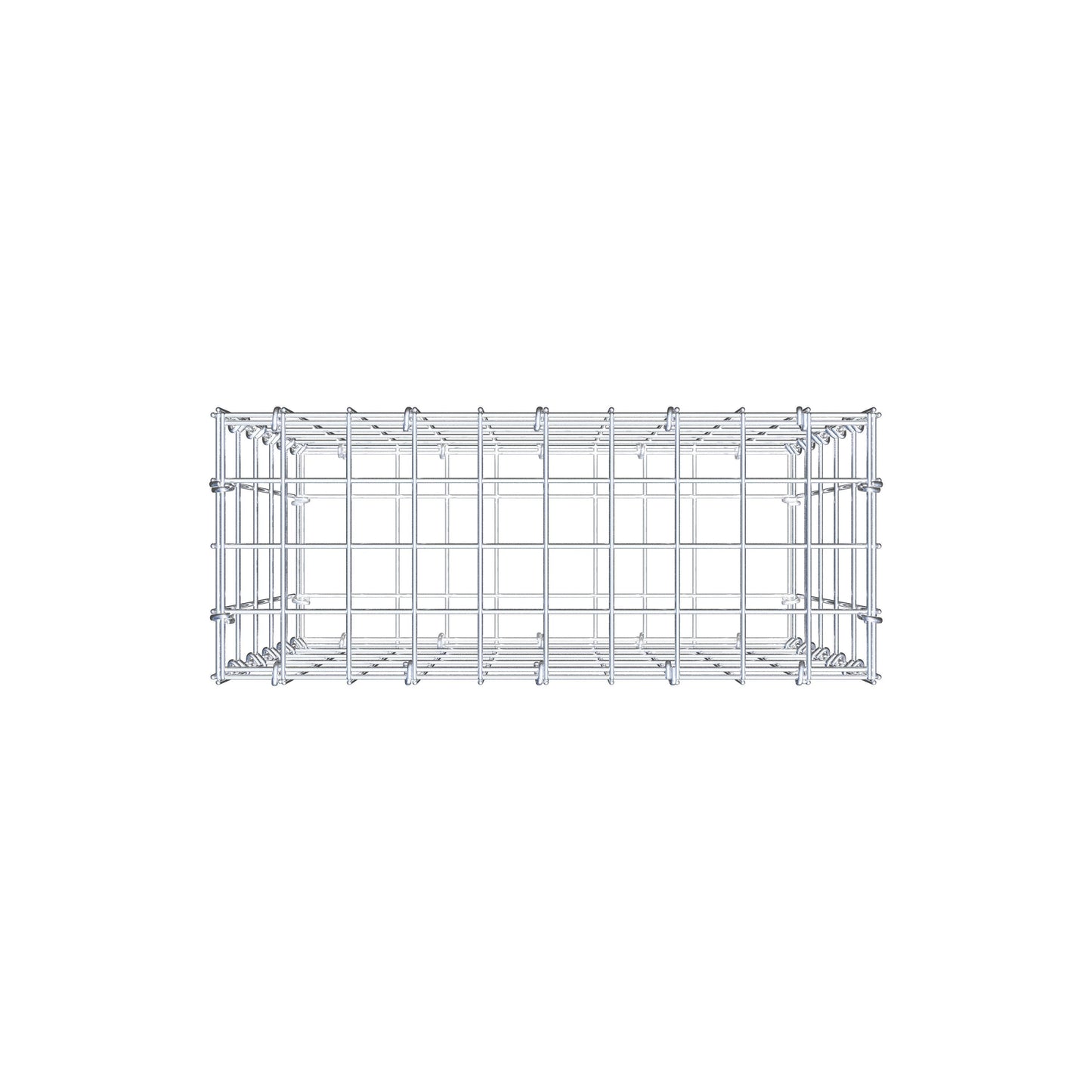 Gabion 50 cm x 50 cm x 20 cm (L x H x D), maskstorlek 5 cm x 10 cm, C-ring