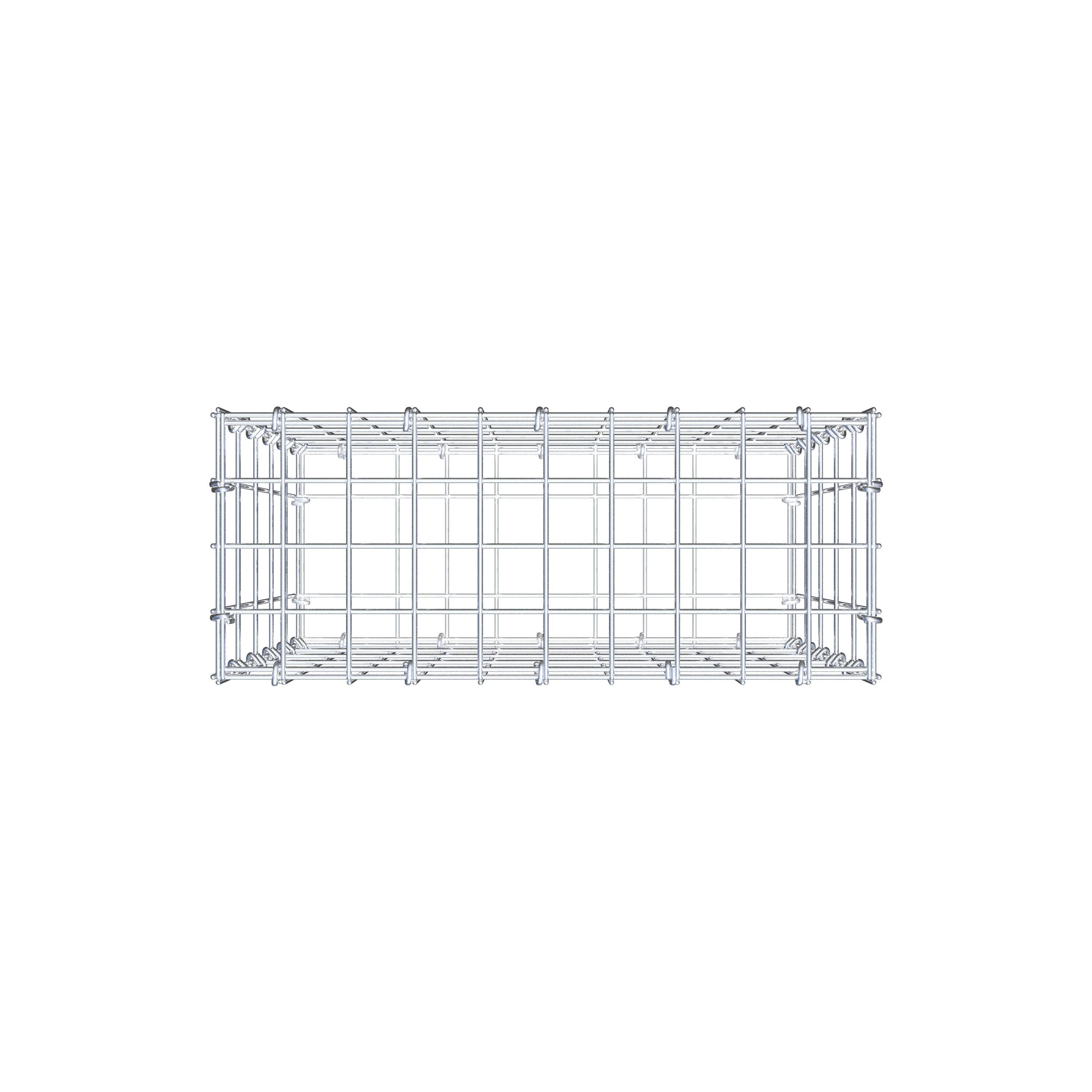 Gabion 50 cm x 50 cm x 20 cm (L x H x D), maskestørrelse 5 cm x 10 cm, C-ring