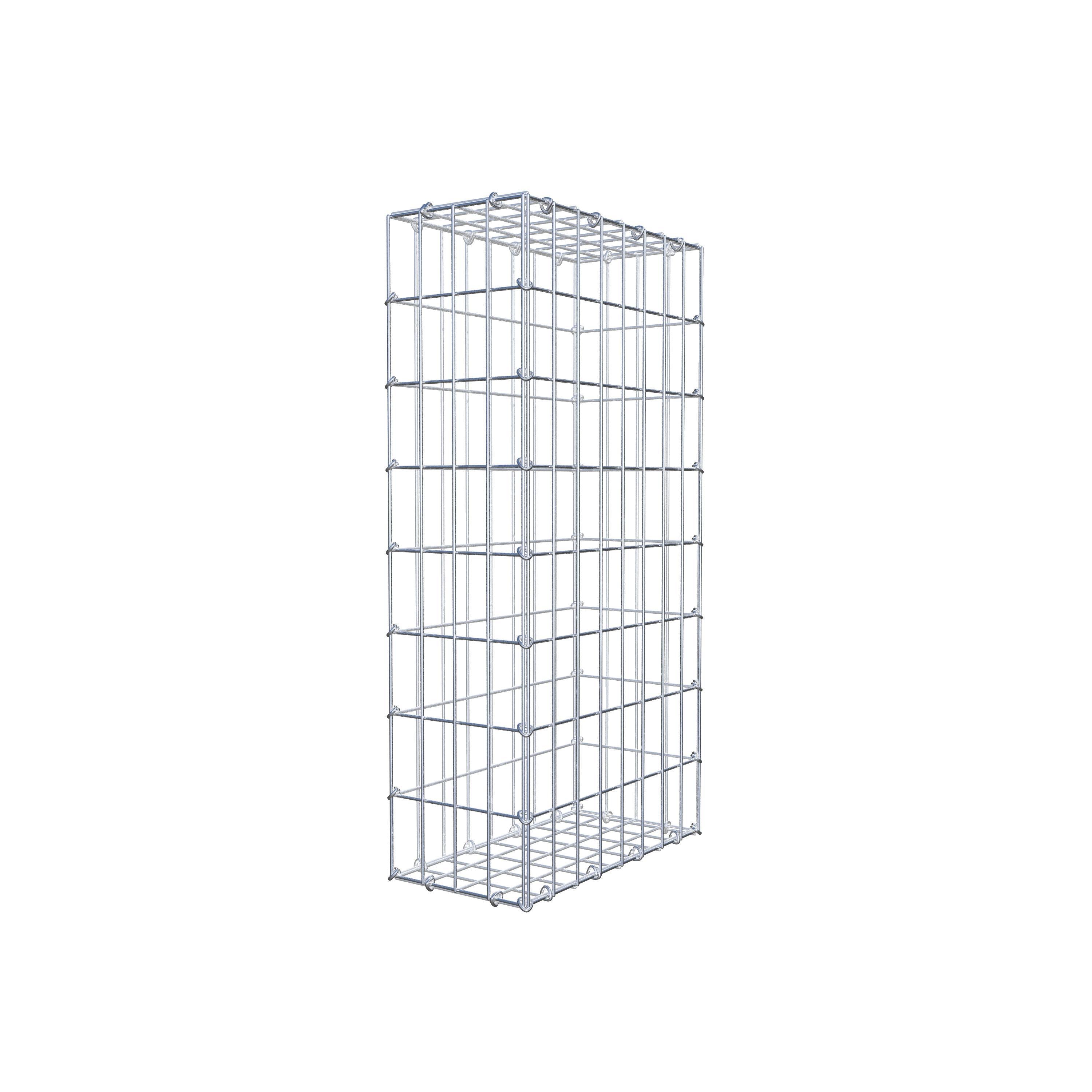 Gabion 80 cm x 40 cm x 20 cm (L x H x D), maskestørrelse 5 cm x 10 cm, C-ring