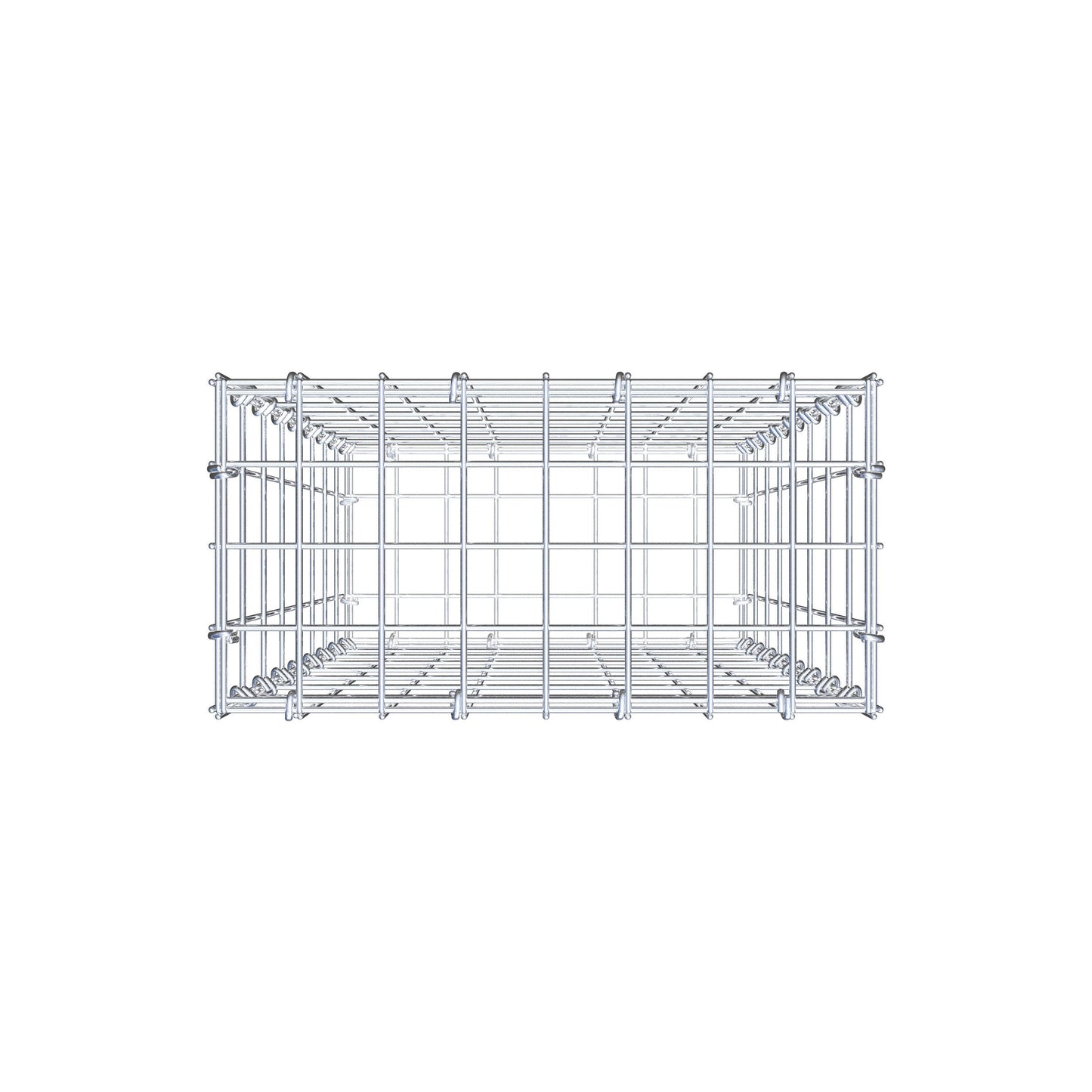 Gabione 80 cm x 40 cm x 20 cm (L x H x T), Maschenweite 5 cm x 10 cm, C-Ring