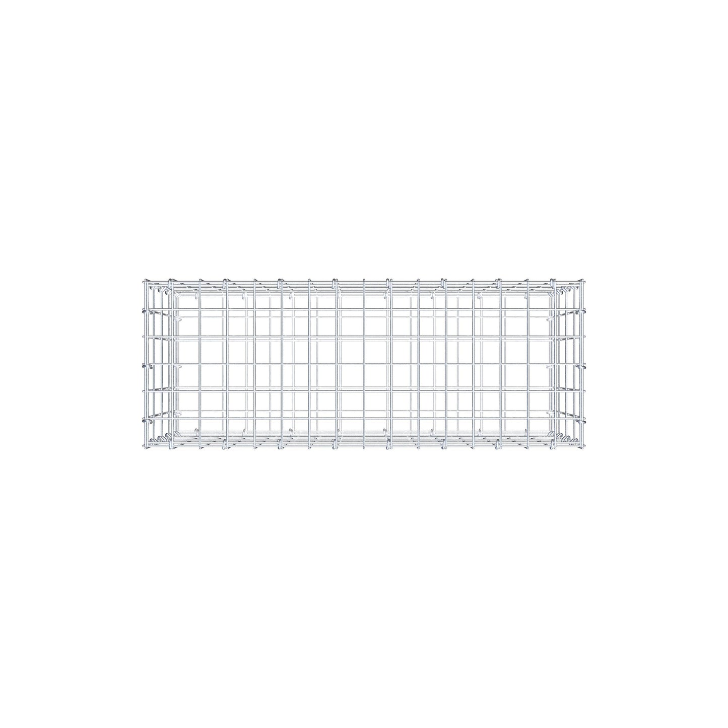 Gabione 80 cm x 40 cm x 30 cm (L x H x T), Maschenweite 5 cm x 10 cm, C-Ring