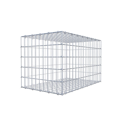 Gabion 80 cm x 50 cm x 50 cm (L x H x P), mailles 5 cm x 10 cm, anneau en C